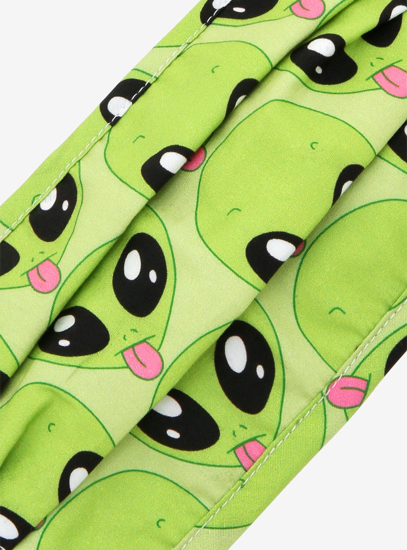 Alien Face Fashion Face Mask, , alternate