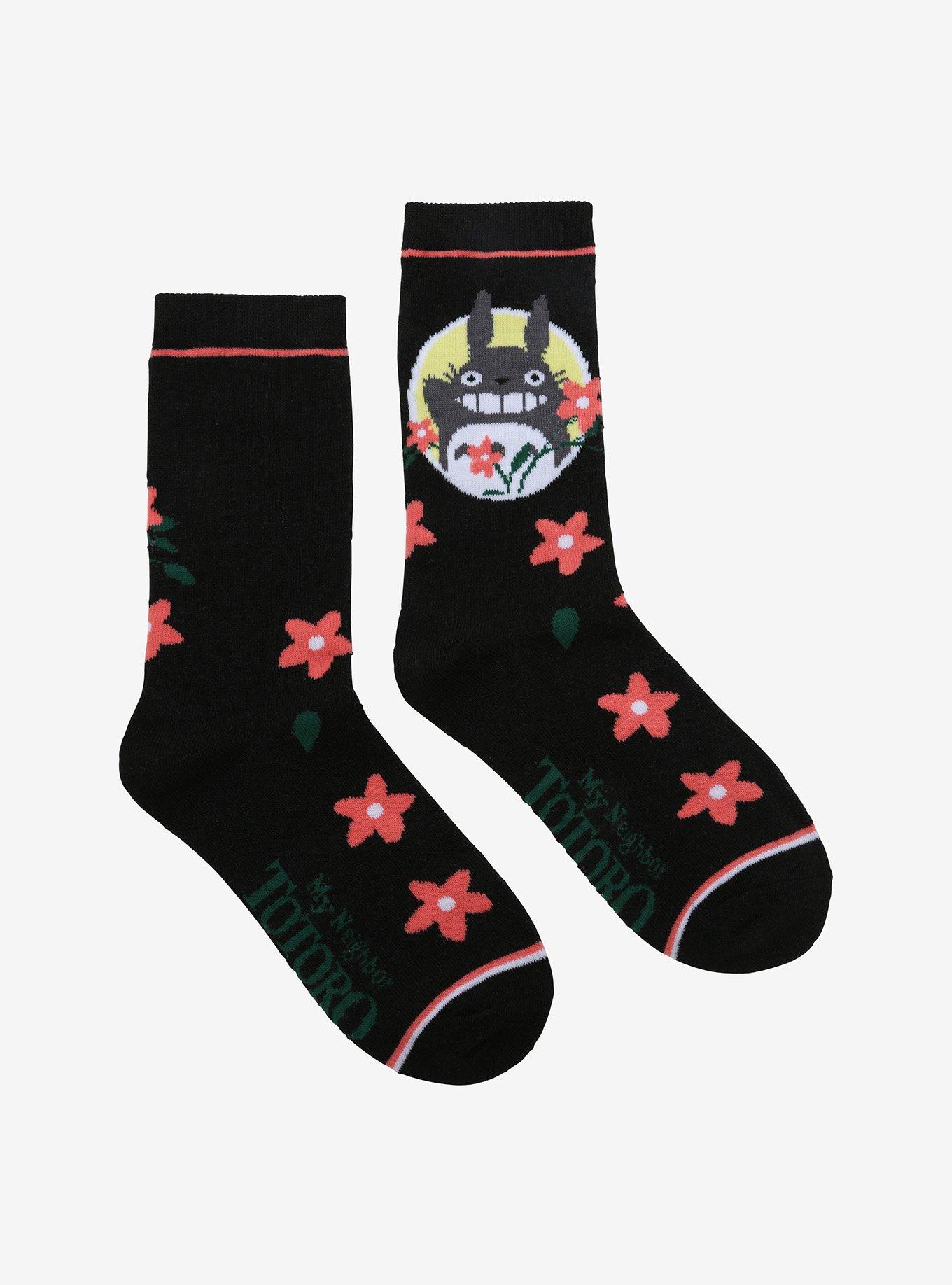 Studio Ghibli My Neighbor Totoro Flower Crew Socks, , alternate