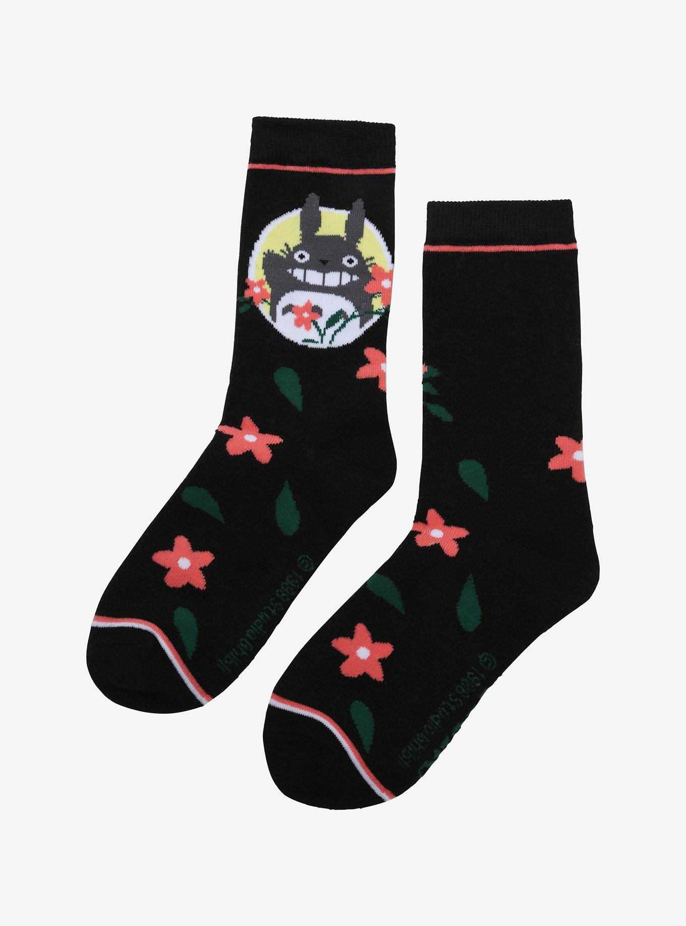 Studio Ghibli My Neighbor Totoro Flower Crew Socks, , alternate