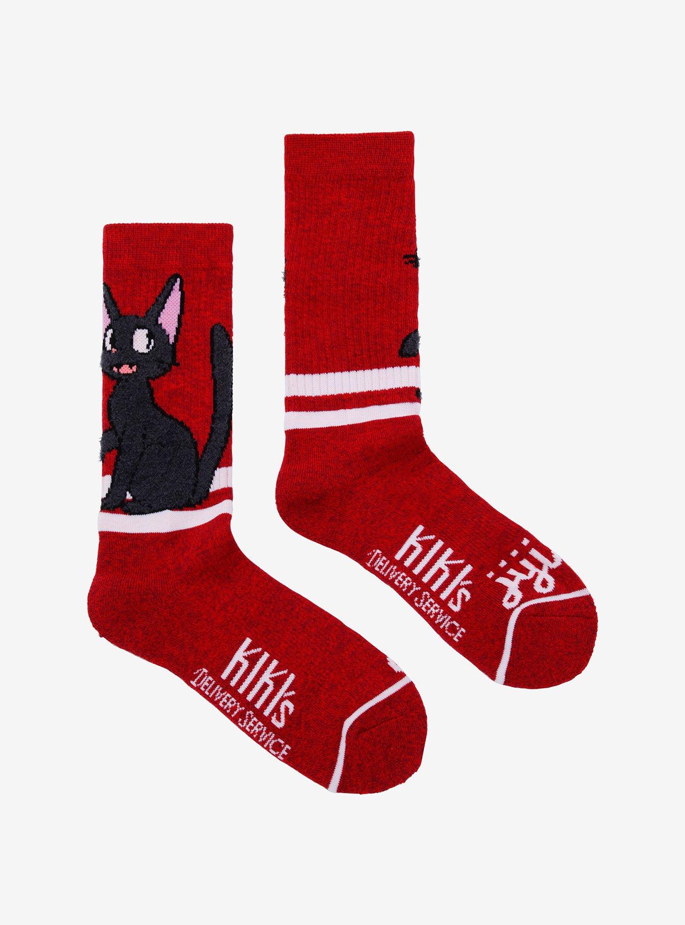 Studio Ghibli Kiki's Delivery Service Jiji Crew Socks, , alternate