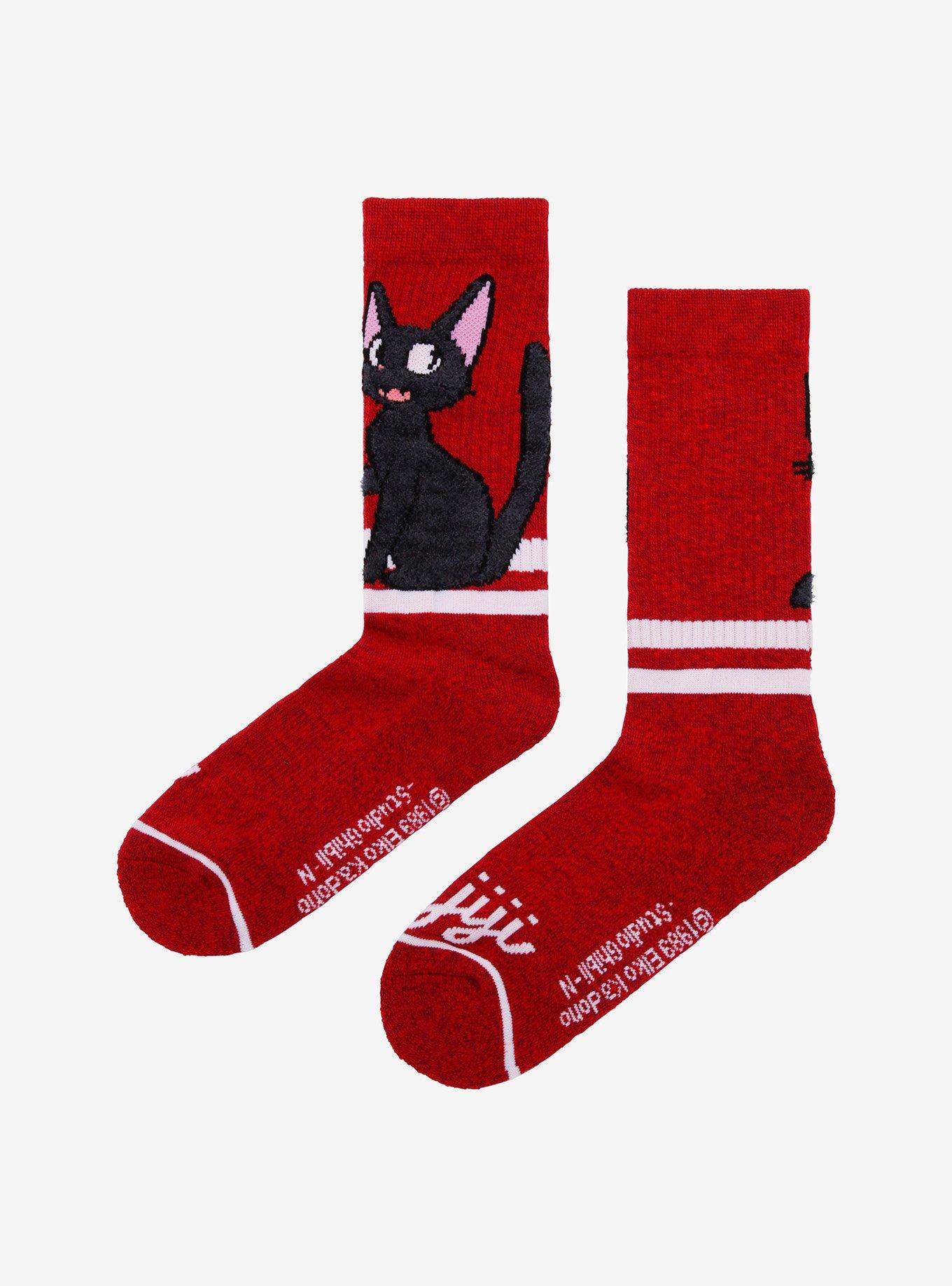 Studio Ghibli Kiki's Delivery Service Jiji Crew Socks, , alternate