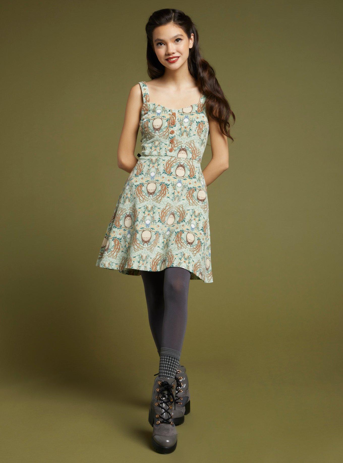 Her Universe Studio Ghibli My Neighbor Totoro Forest Corduroy Dress, MULTI, alternate