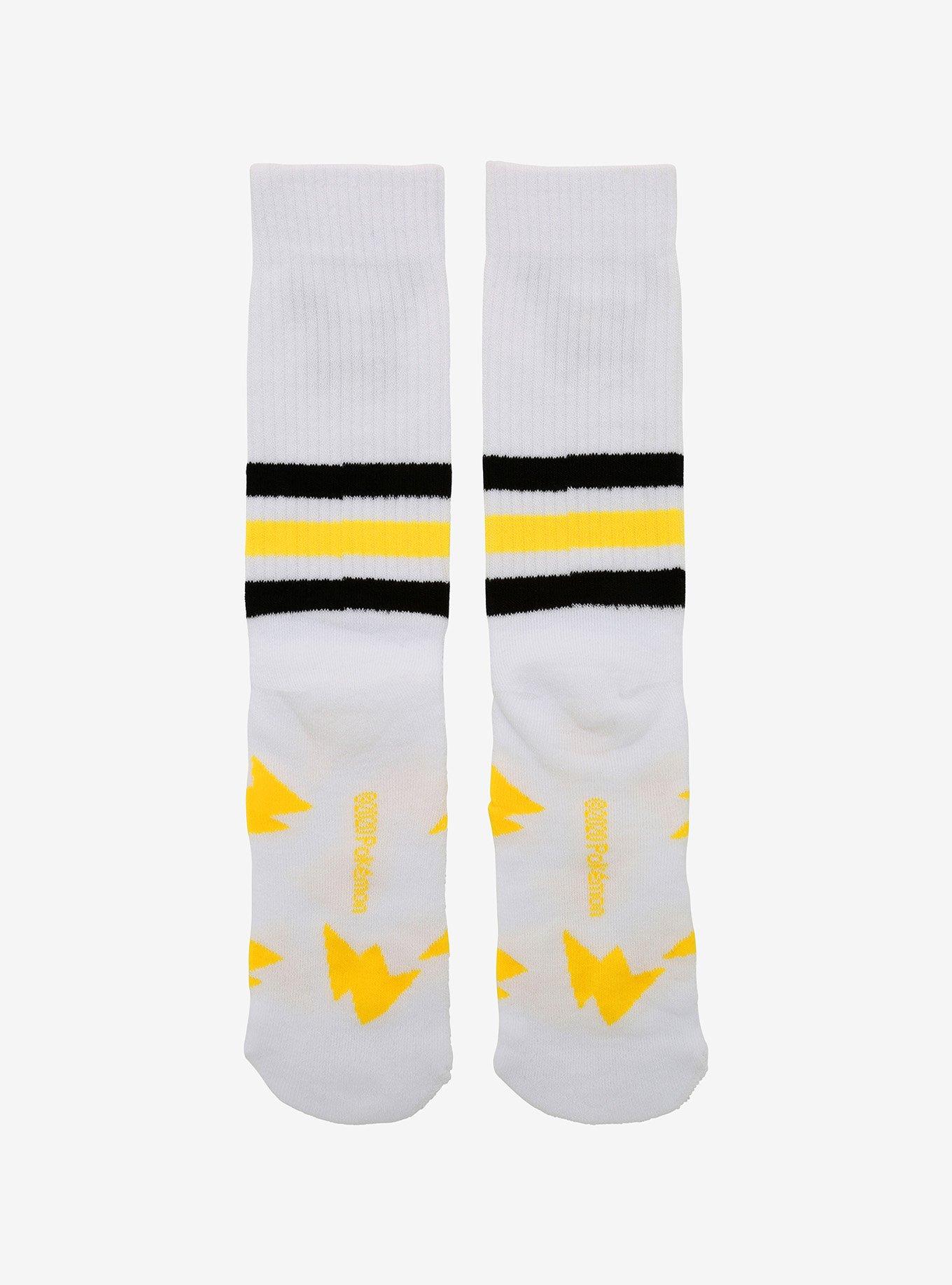 Pokemon Pikachu Stripe & Bolts Crew Socks, , alternate