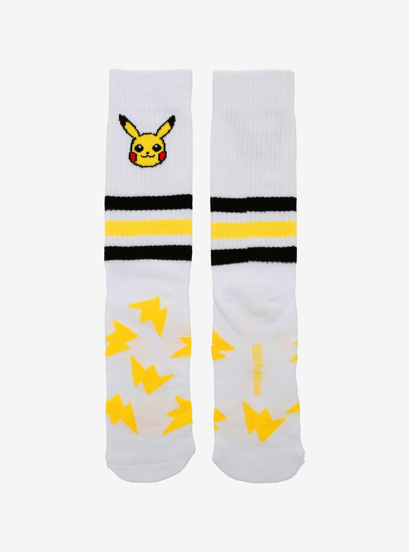 Pokemon Pikachu Stripe & Bolts Crew Socks, , alternate