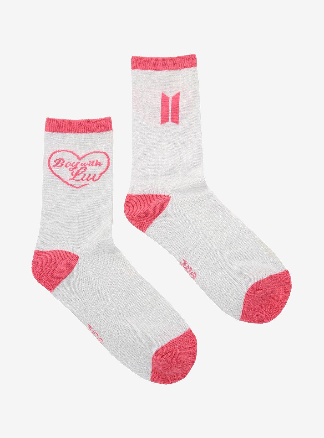 BTS Boy With Luv Crew Socks, , alternate