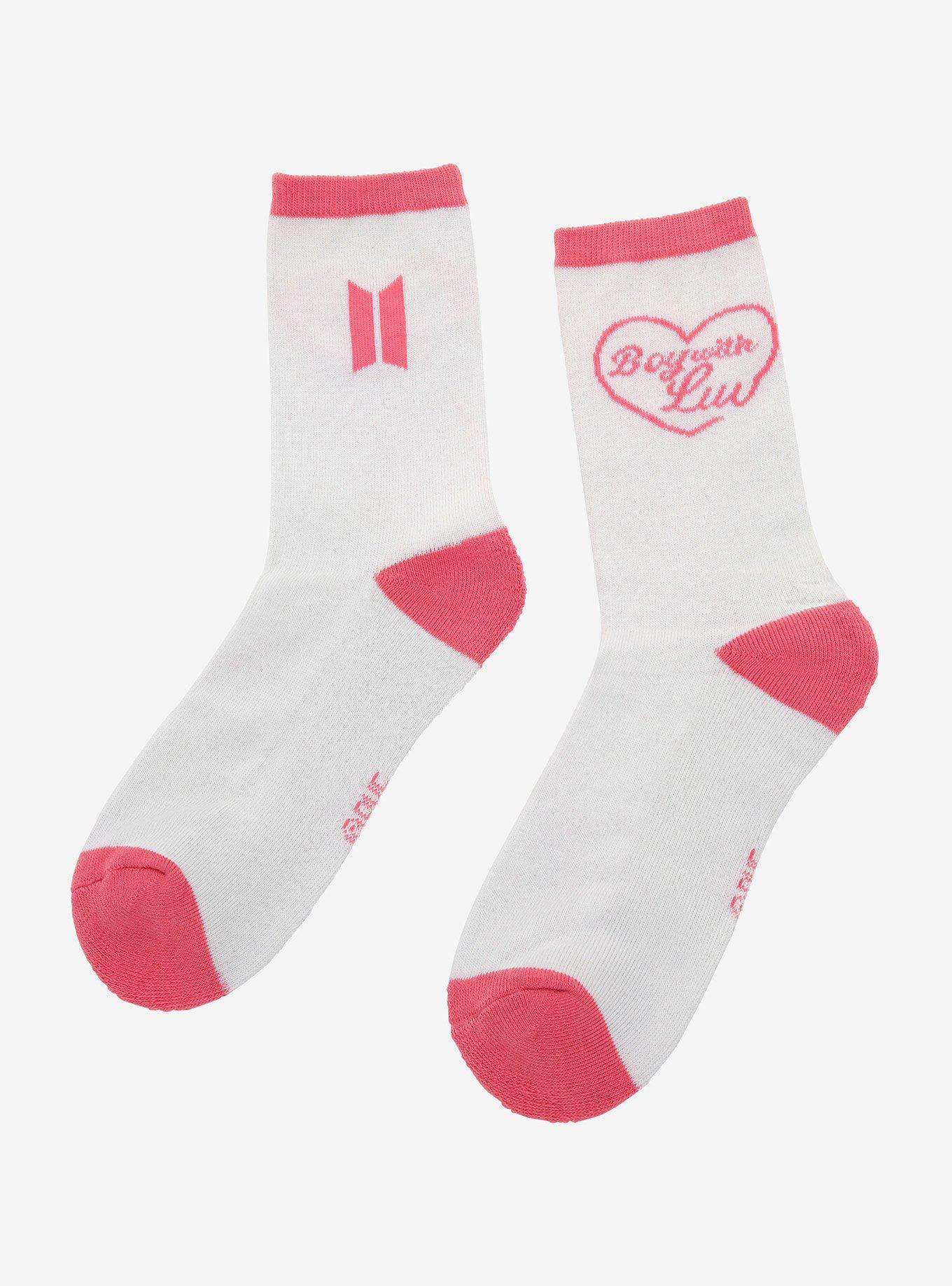 BTS Boy With Luv Crew Socks, , alternate