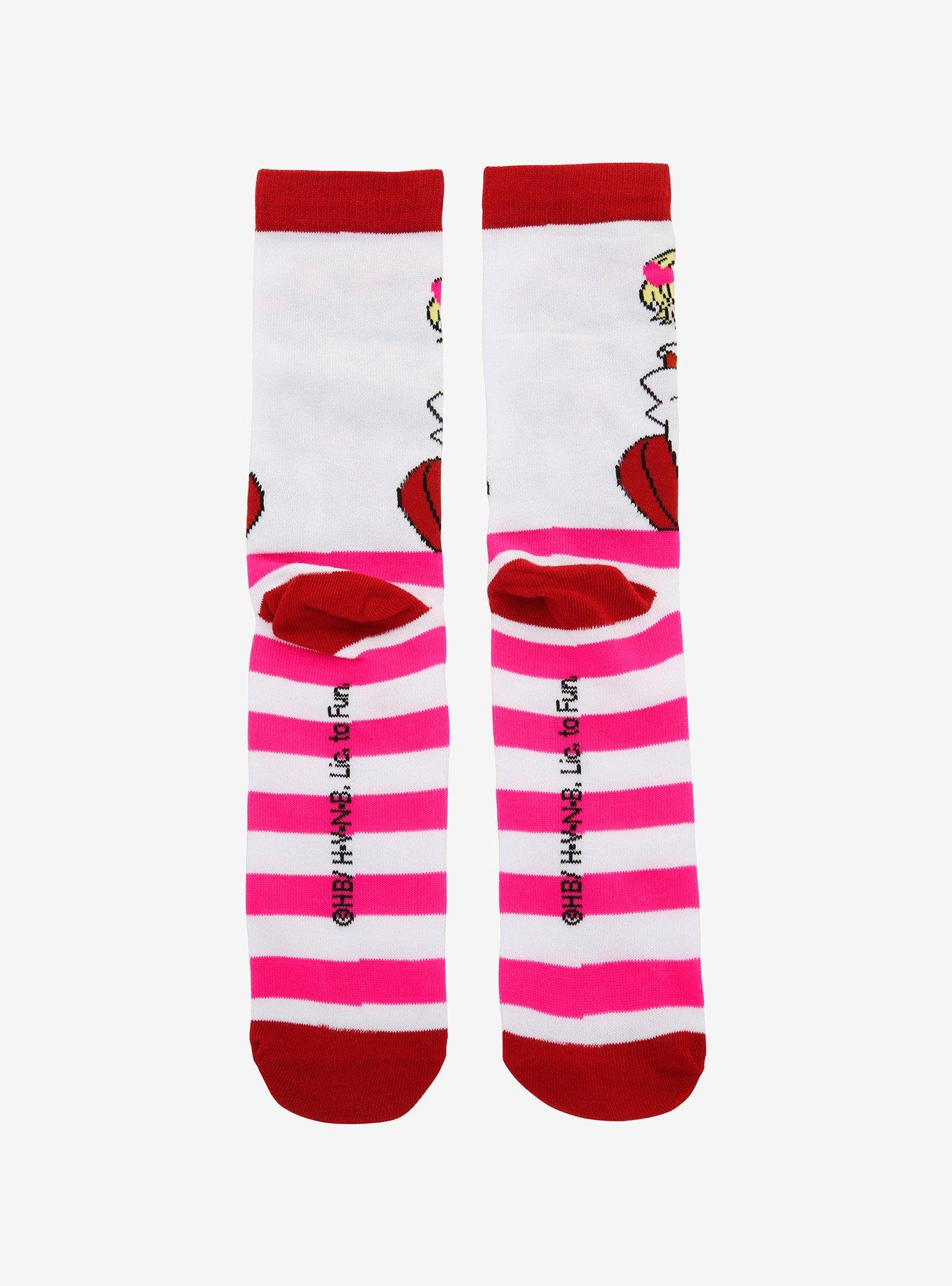 Ouran High School Host Club Pink Stripe Crew Socks, , alternate