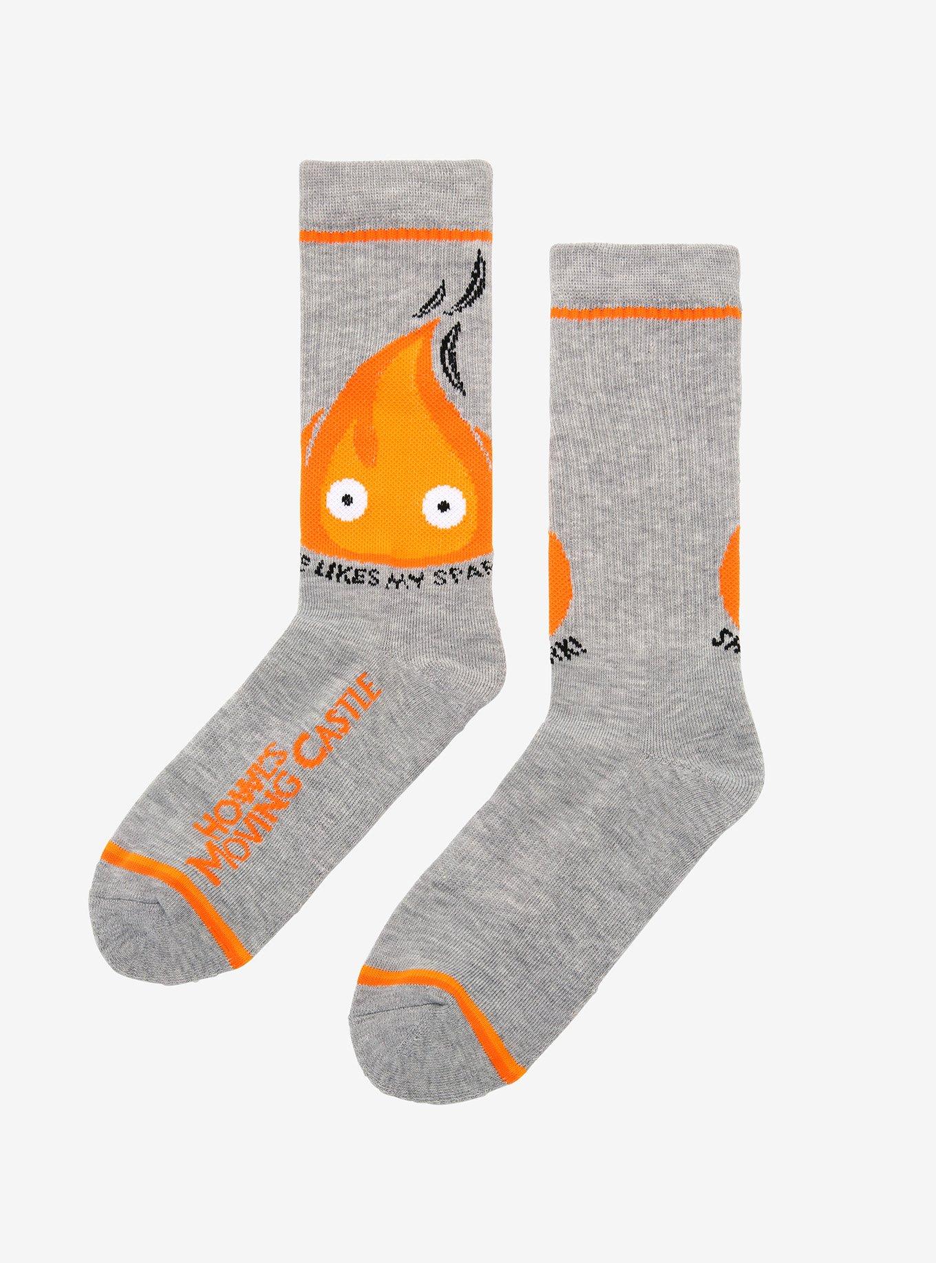 Studio Ghibli Howl's Moving Castle Calcifer Crew Socks, , alternate