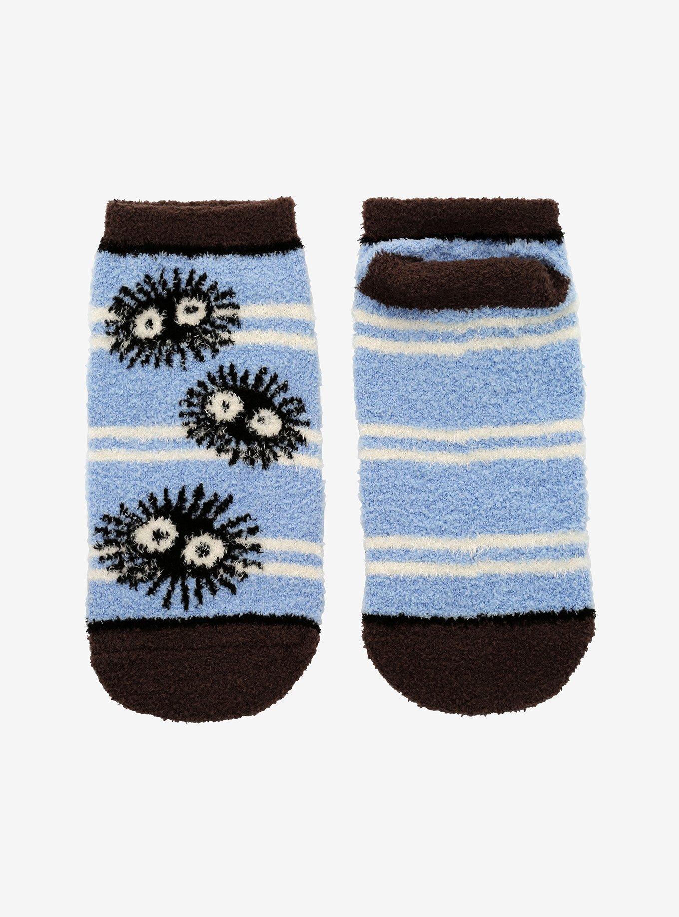 Studio Ghibli My Neighbor Totoro Soot Sprites Fuzzy No-Show Socks, , alternate