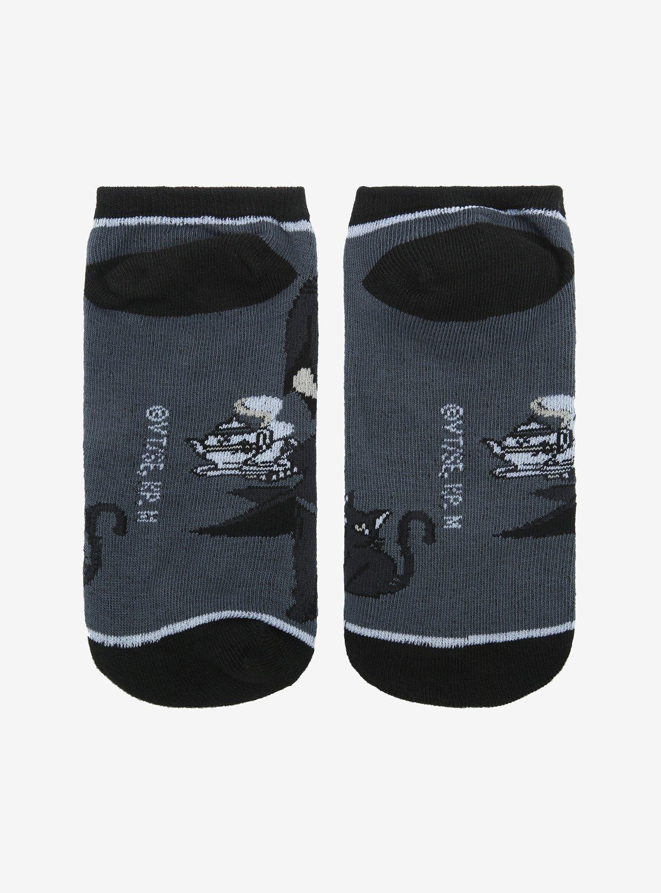 Black Butler Sebastian & Black Cat No-Show Socks, , alternate