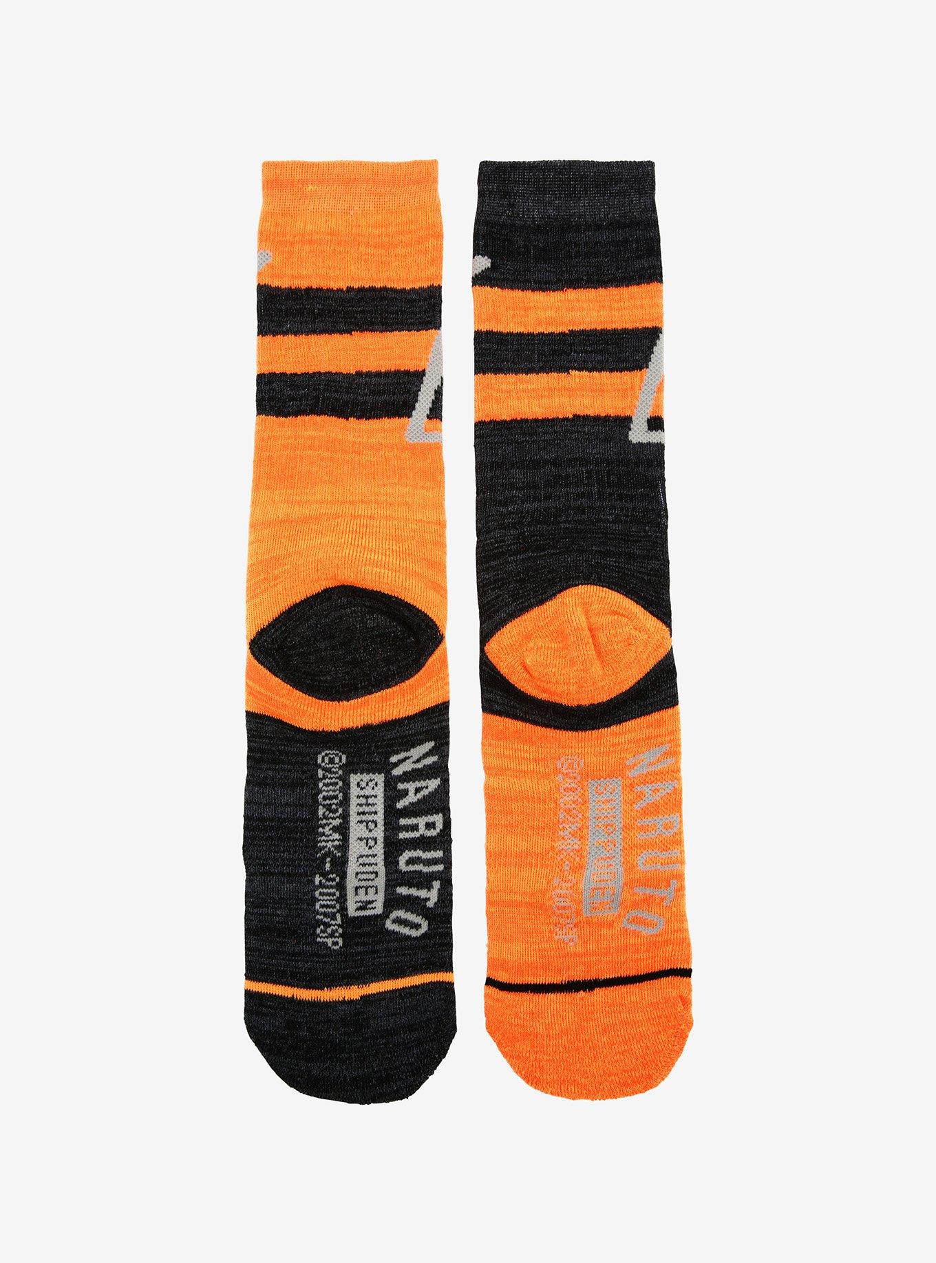 Naruto Shippuden Two-Tone Logo Crew Socks, , alternate