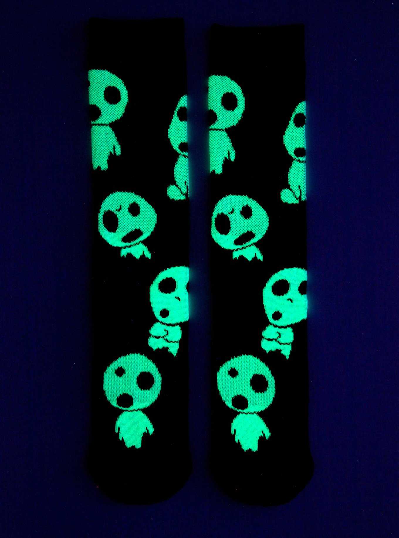 Studio Ghibli Princess Mononoke Glow-In-The-Dark Crew Socks, , hi-res