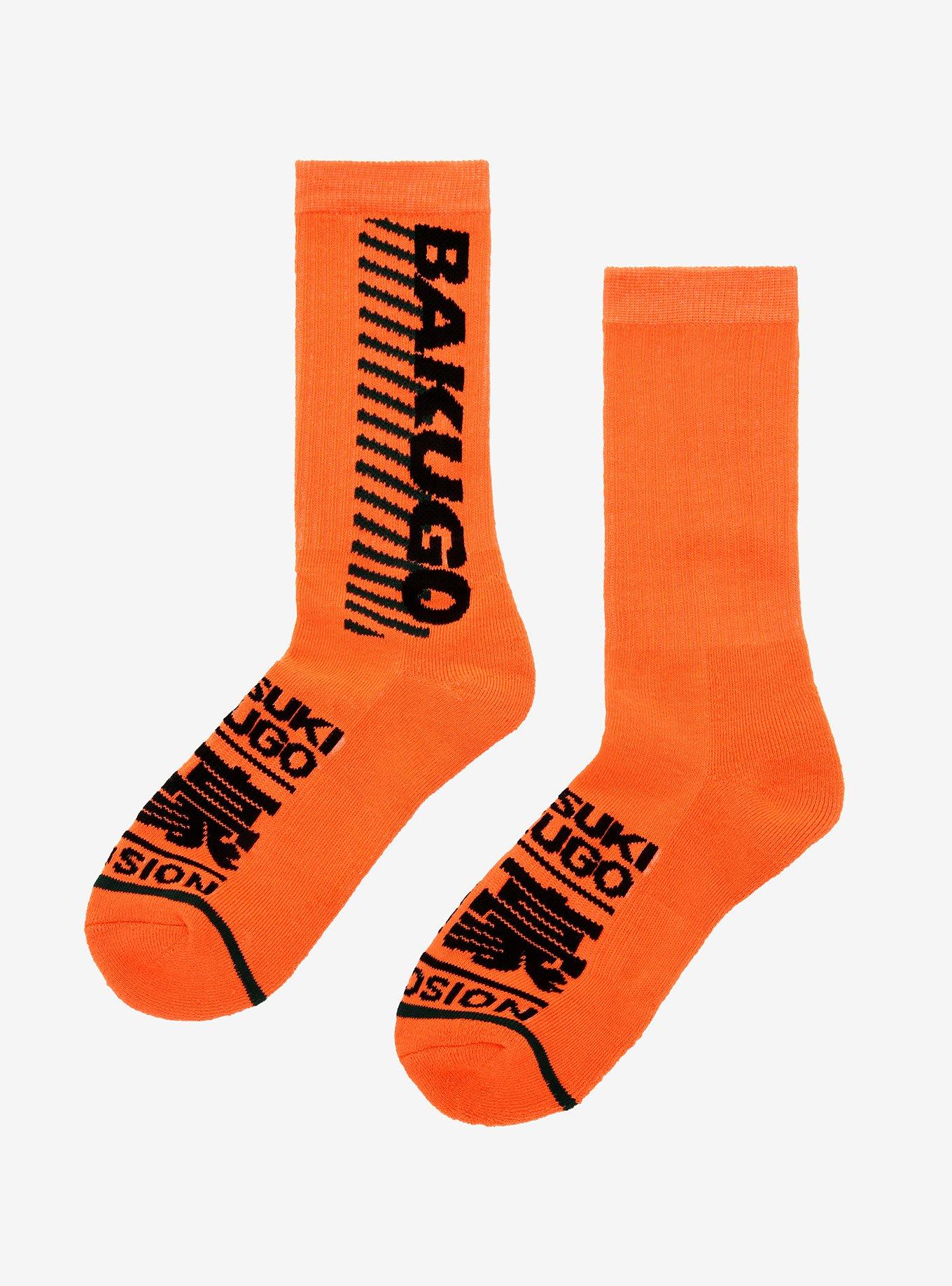 My Hero Academia Bakugo Orange & Black Crew Socks, , alternate - view 3