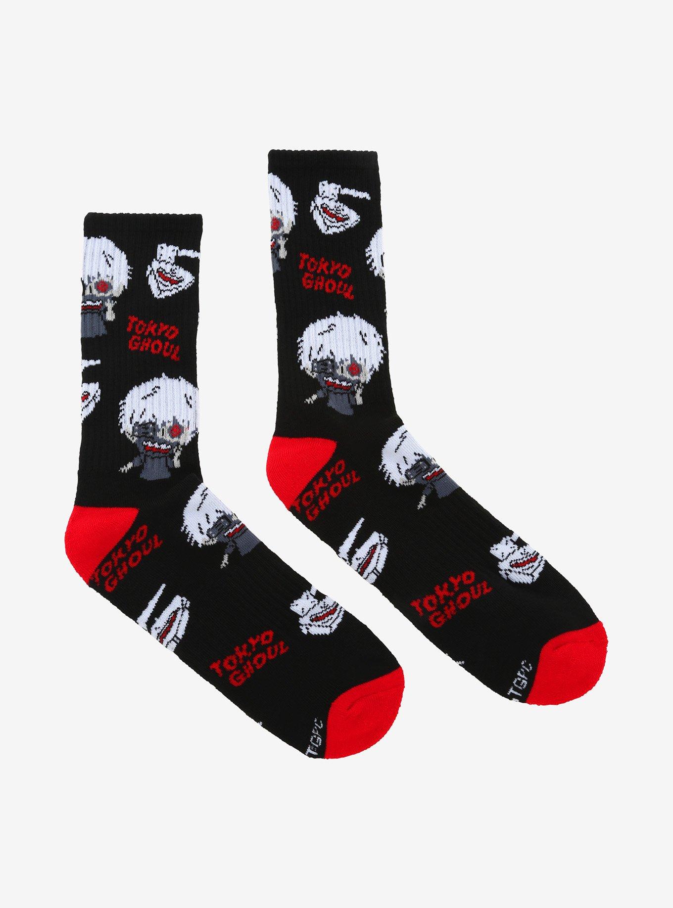 Tokyo Ghoul Chibi Ken Kaneki Crew Socks, , alternate