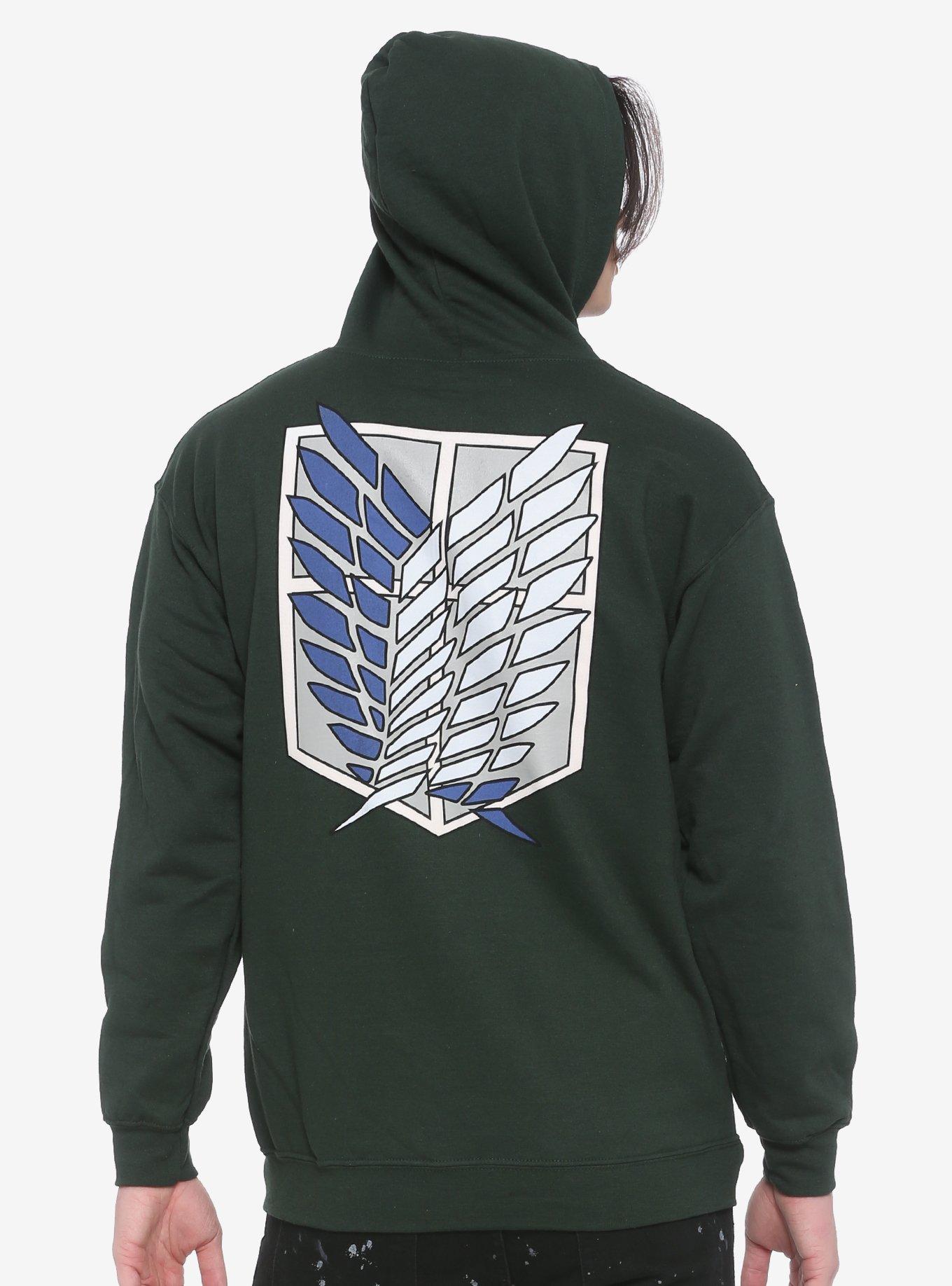 Attack on discount titan green hoodie