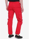 Red Jogger Cargo Pants, RED, alternate