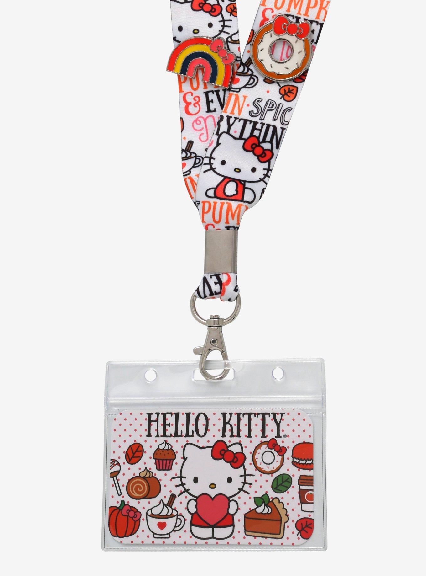 Loungefly Hello Kitty Pumpkin Spice Lanyard & Pin Set, , alternate