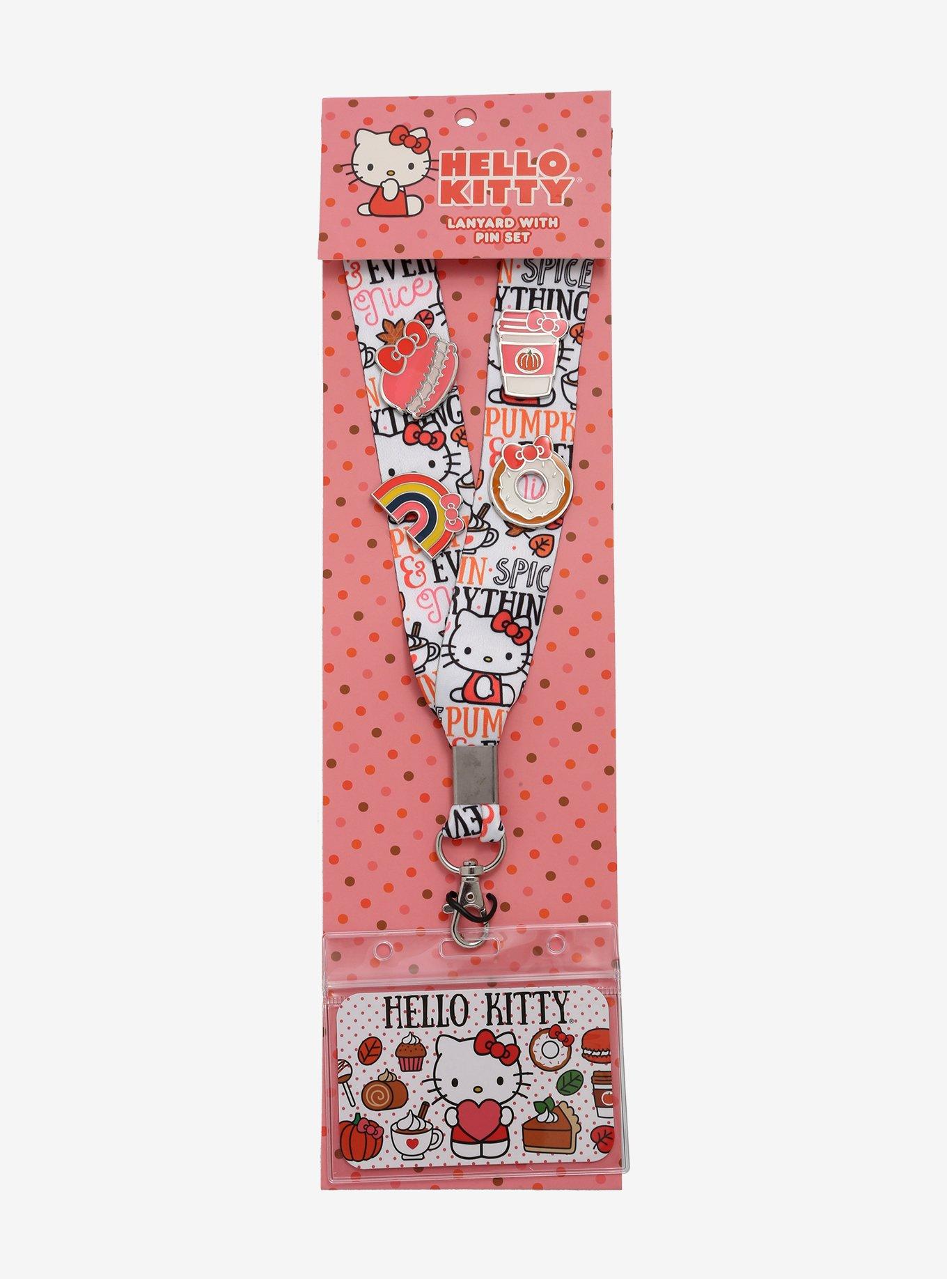 Loungefly Hello Kitty Pumpkin Spice Lanyard & Pin Set, , alternate