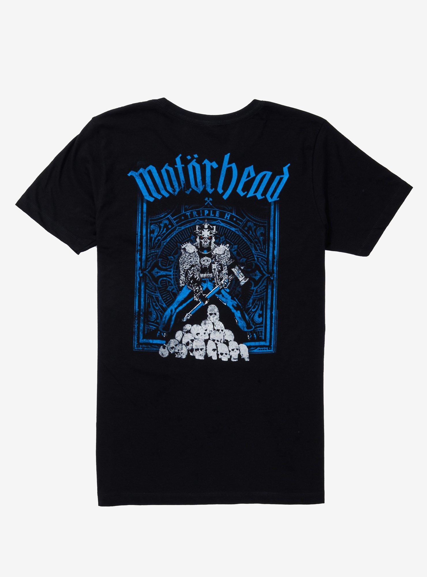 WWE Triple H X Motorhead Axe Skulls T-Shirt, BLACK, alternate