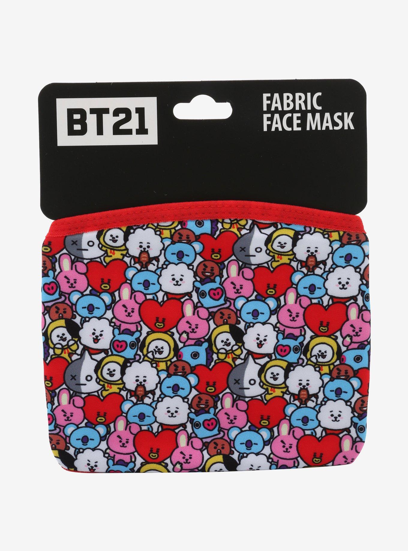BT21 Character Group Fashion Face Mask, , alternate