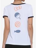 Naruto Shippuden X Hello Kitty And Friends Clouds Girls Ringer T-Shirt, MULTI, alternate