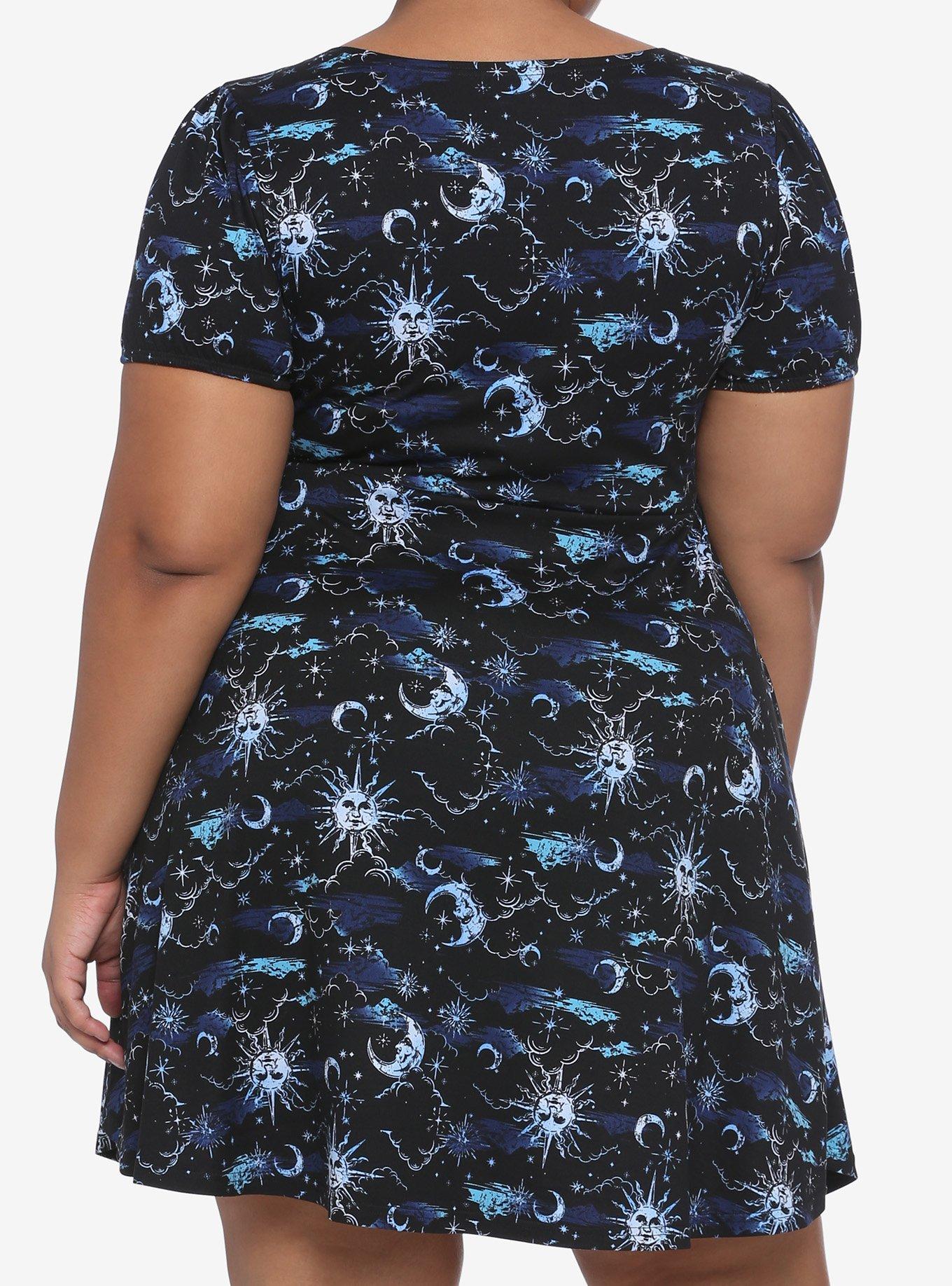 Blue Mystical Sweetheart Dress Plus Size, BLUE, alternate