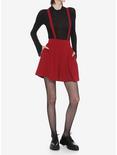 Red Suspender Circle Skirt, RED, alternate