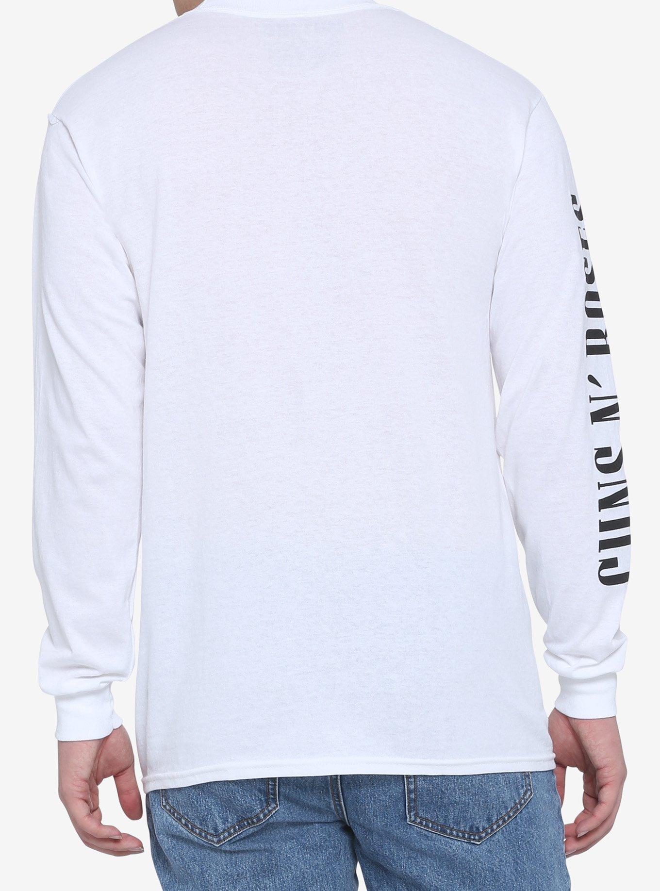 Guns N' Roses Skull & Rose Long-Sleeve T-Shirt, WHITE, alternate