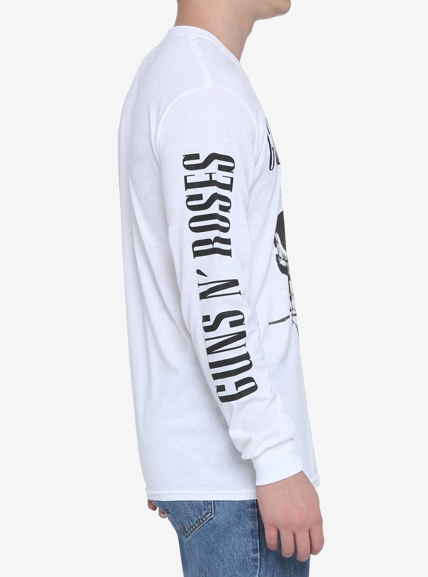 Guns N' Roses Skull & Rose Long-Sleeve T-Shirt, WHITE, alternate