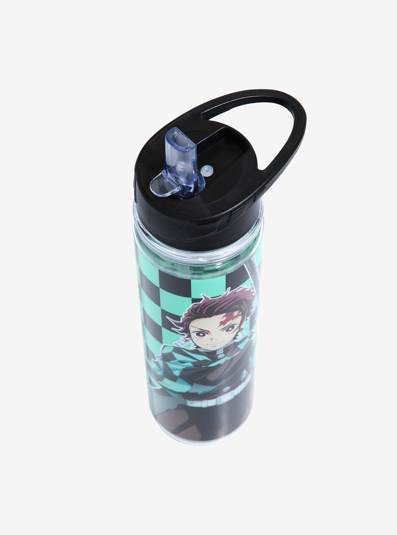 Demon Slayer: Kimetsu no Yaiba Tanjiro Checkered Water Bottle - BoxLunch Exclusive, , alternate