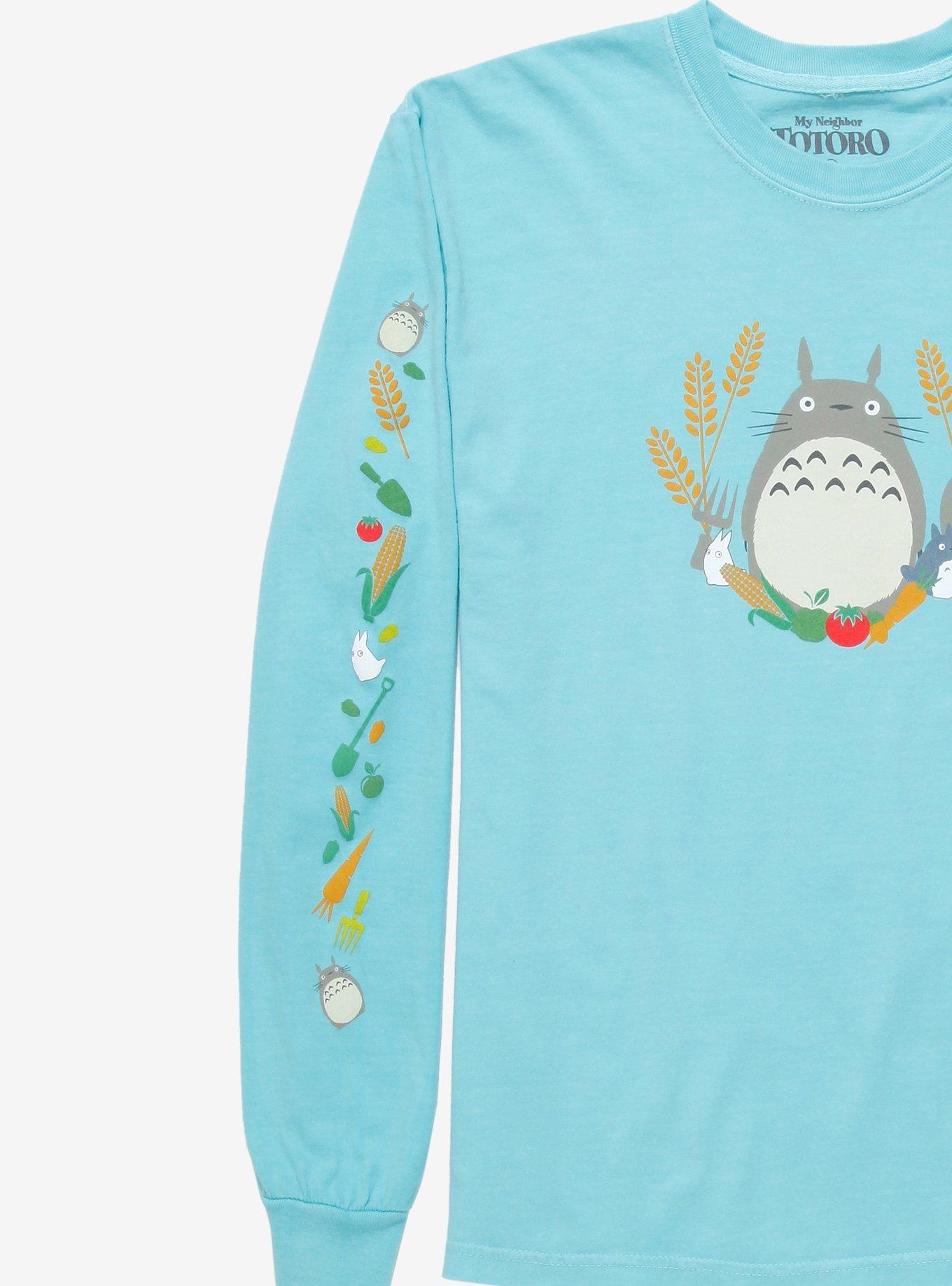 Studio Ghibli My Neighbor Totoro Totoro with Wheat Long Sleeve T-Shirt - BoxLunch Exclusive, LIGHT GREEN, alternate
