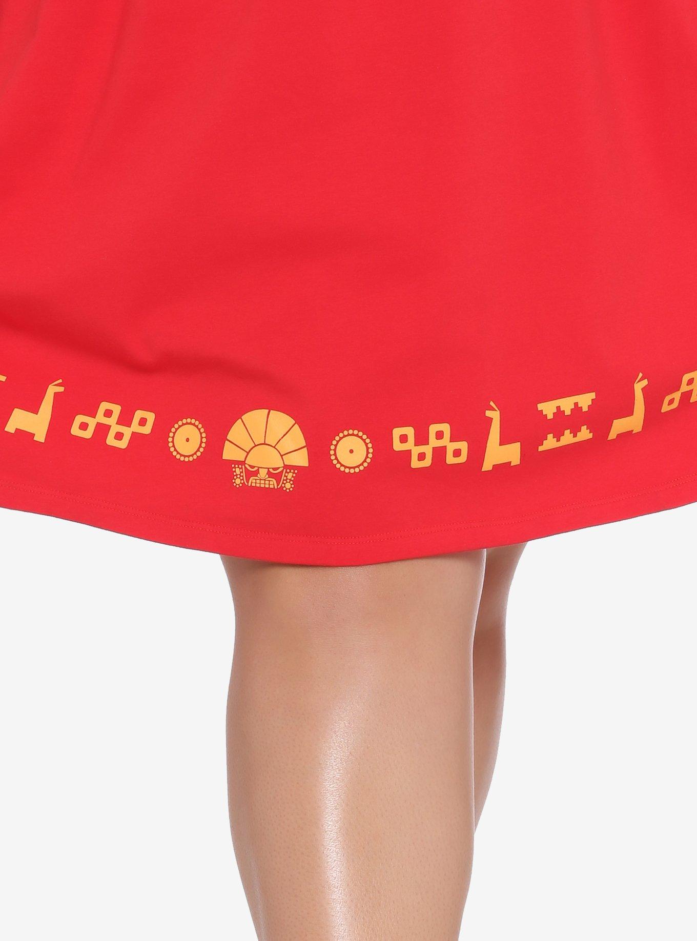 Disney The Emperor's New Groove Llama Ringer Dress Plus Size, MULTI, alternate