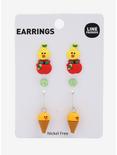 LINE FRIENDS BROWN & FRIENDS SALLY Food Earring Set - BoxLunch Exclusive, , alternate