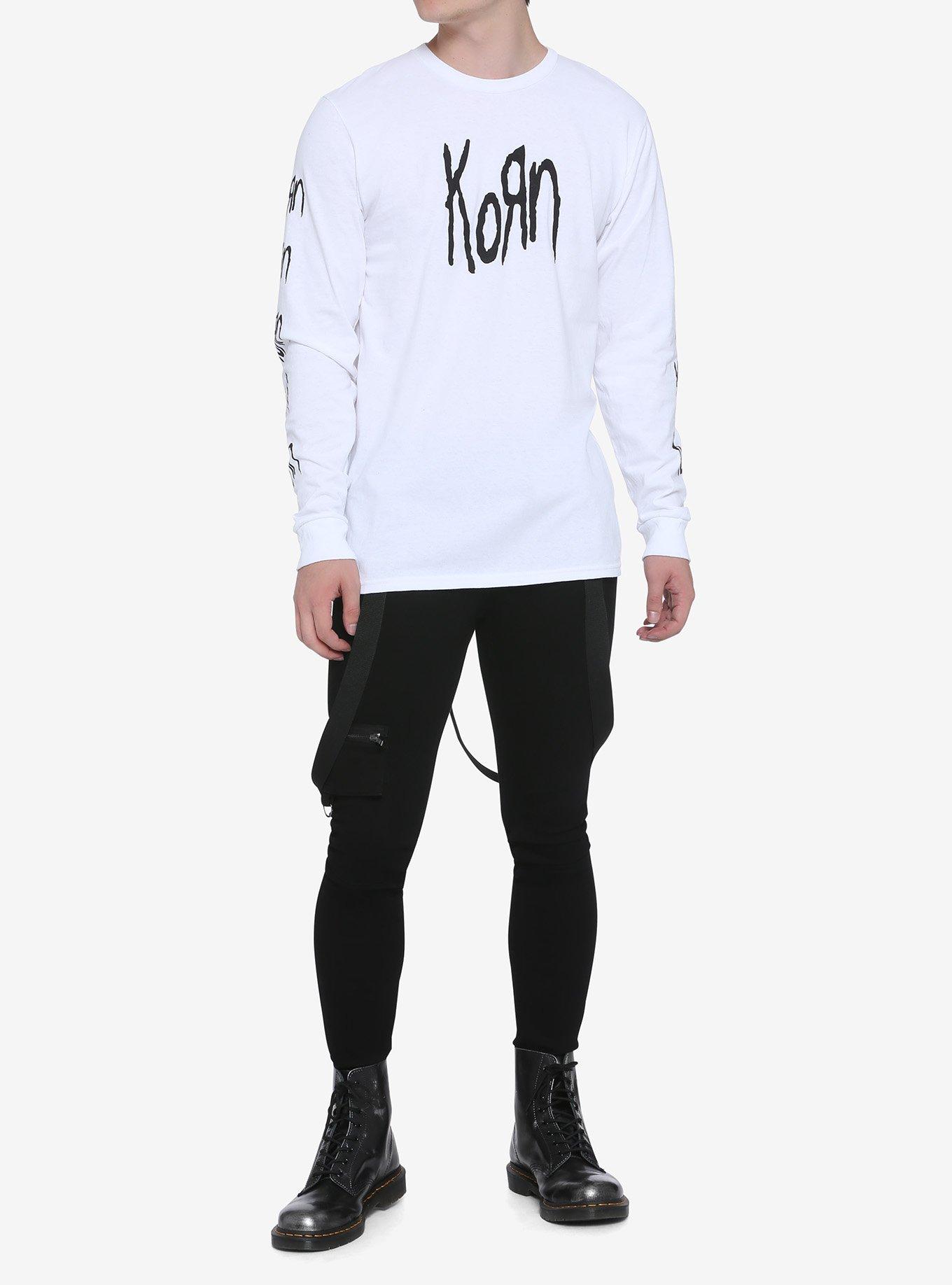 Korn Logo Long-Sleeve T-Shirt, WHITE, alternate