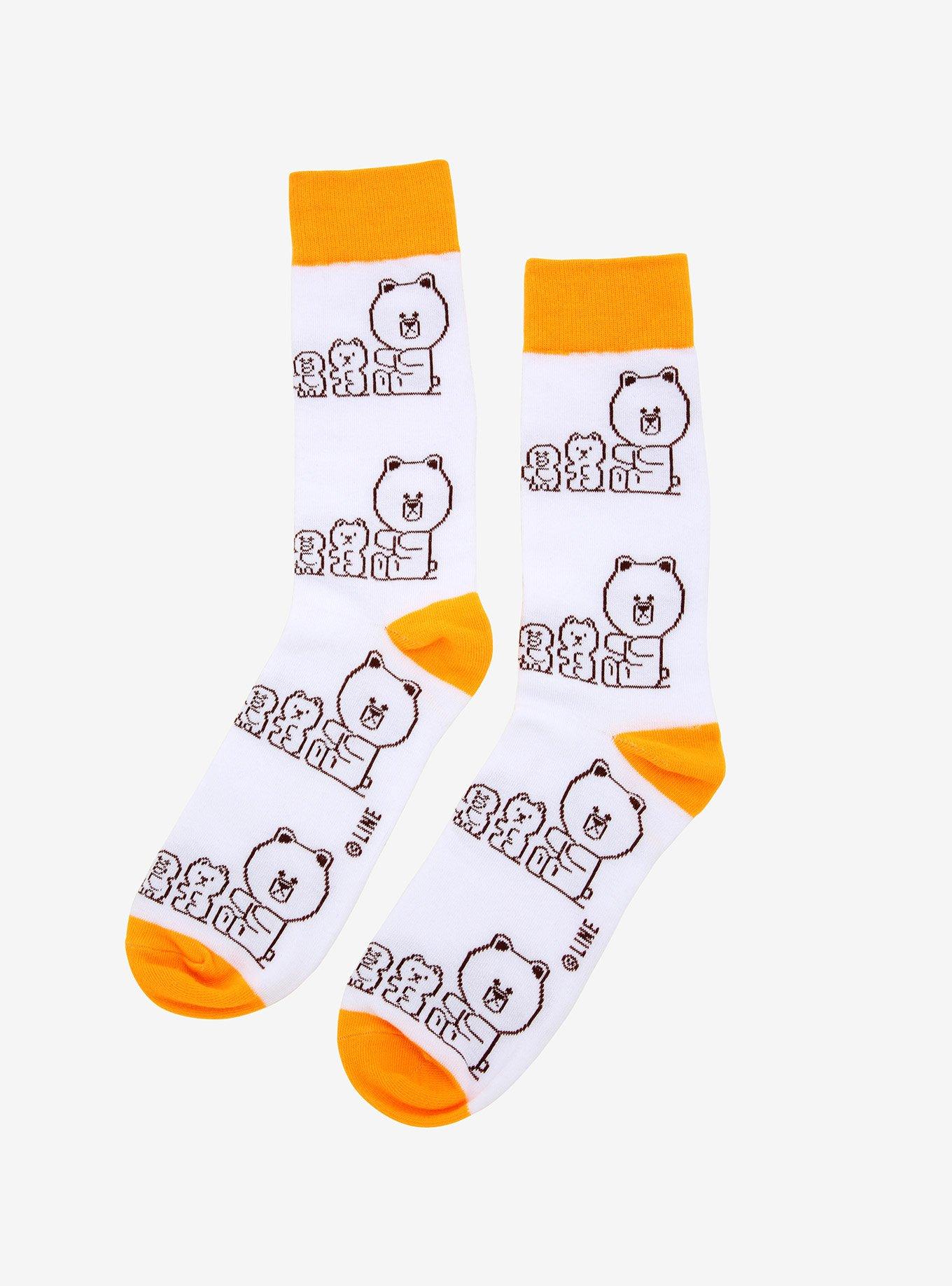 Line Friends Brown & Friends Crew Socks - BoxLunch Exclusive, , alternate