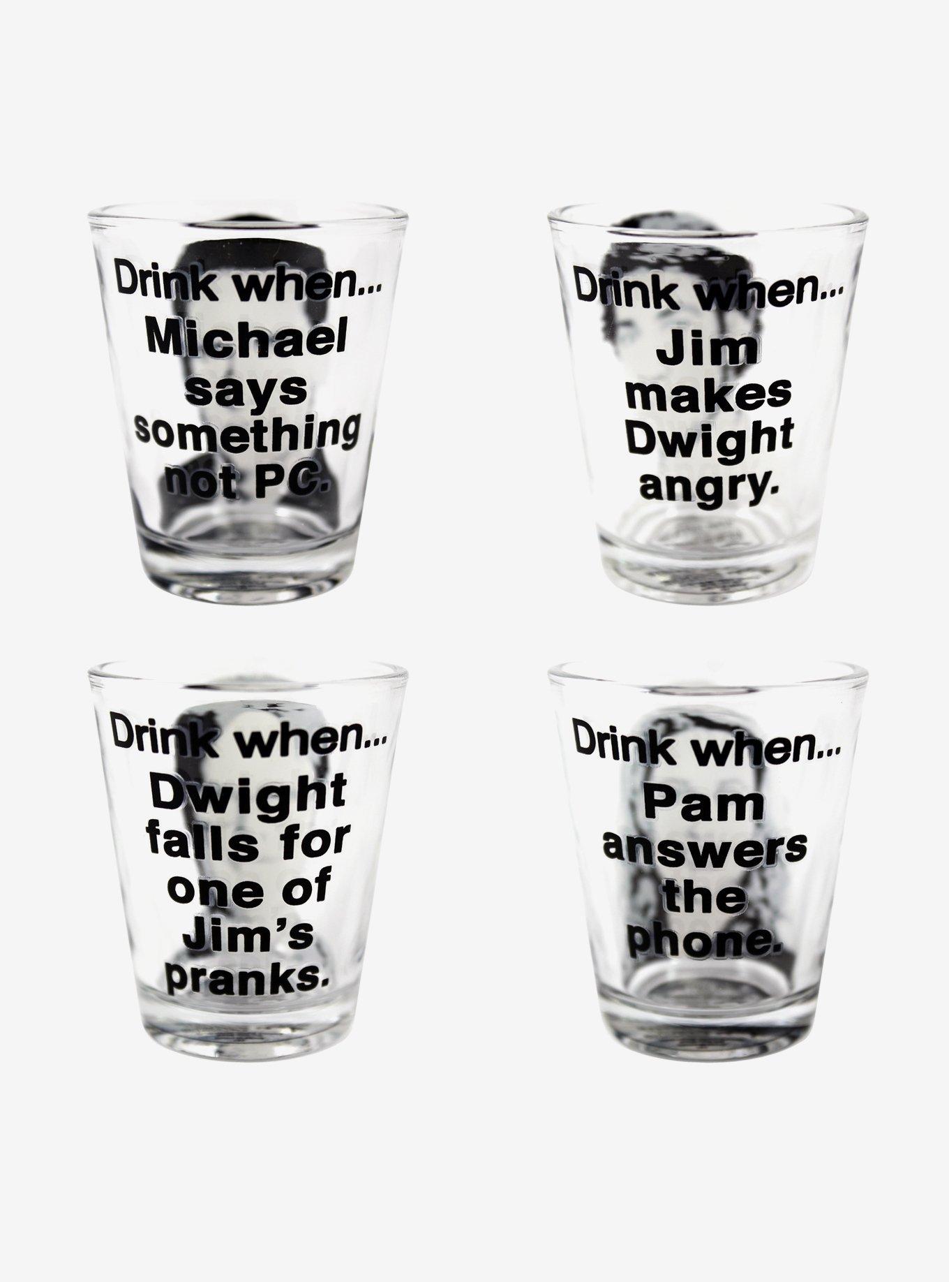 The Office Quotes Mini Glass Set, , alternate