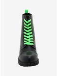 Black & Green Combat Boots, MULTI, alternate