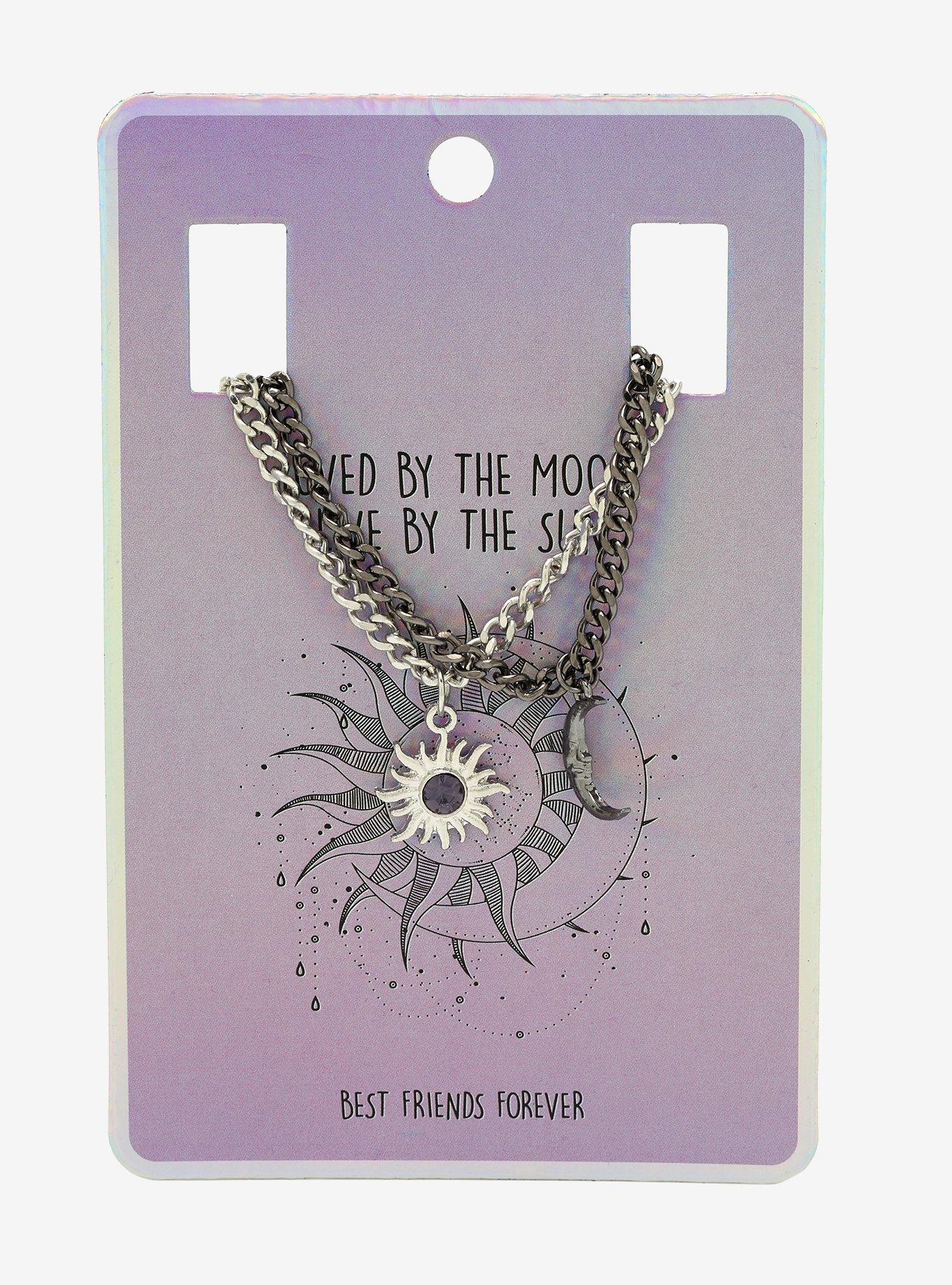 Sun & Moon Best Friend Necklace Set, , alternate