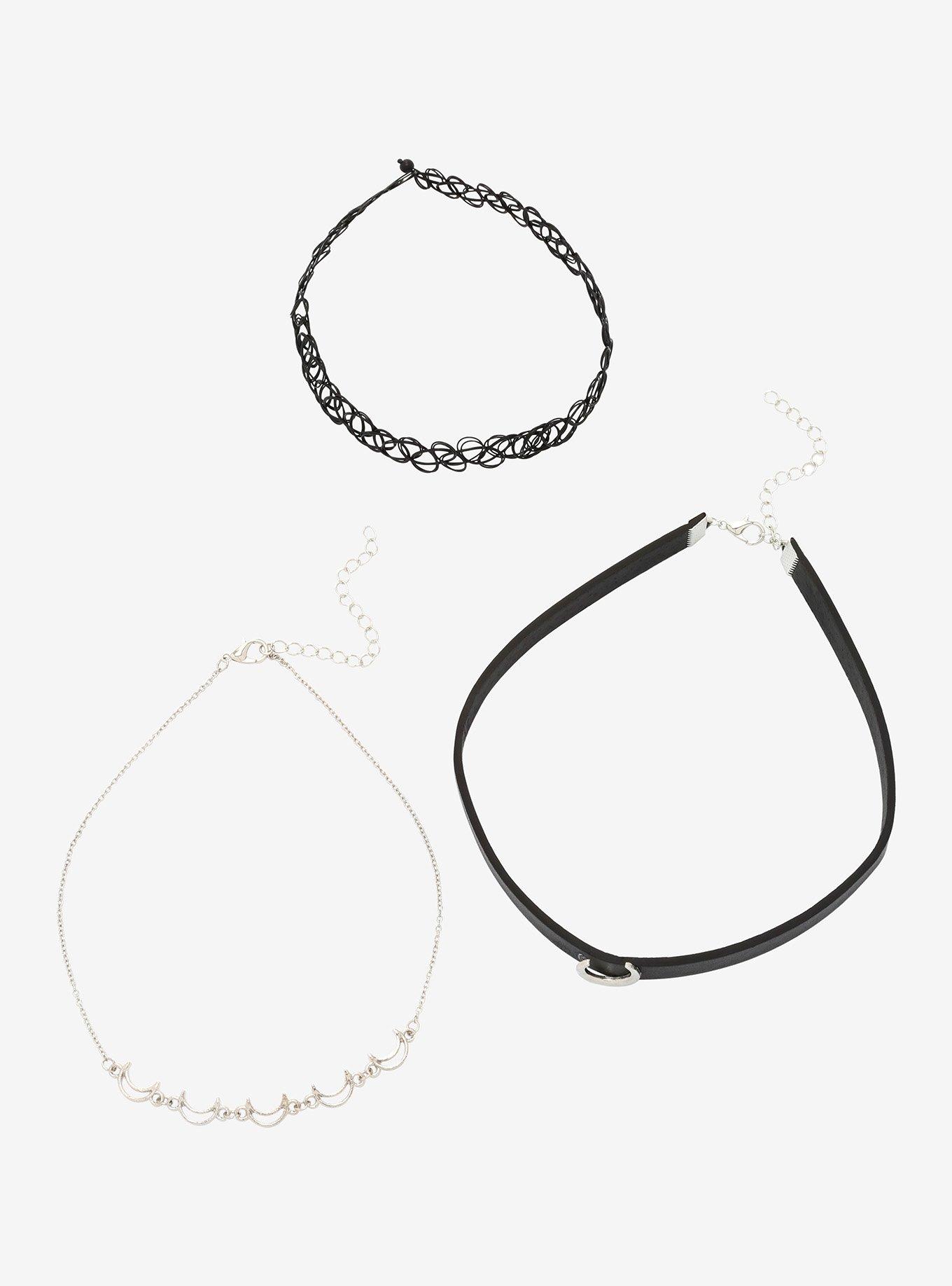 Crescent Moon Choker Set, , alternate
