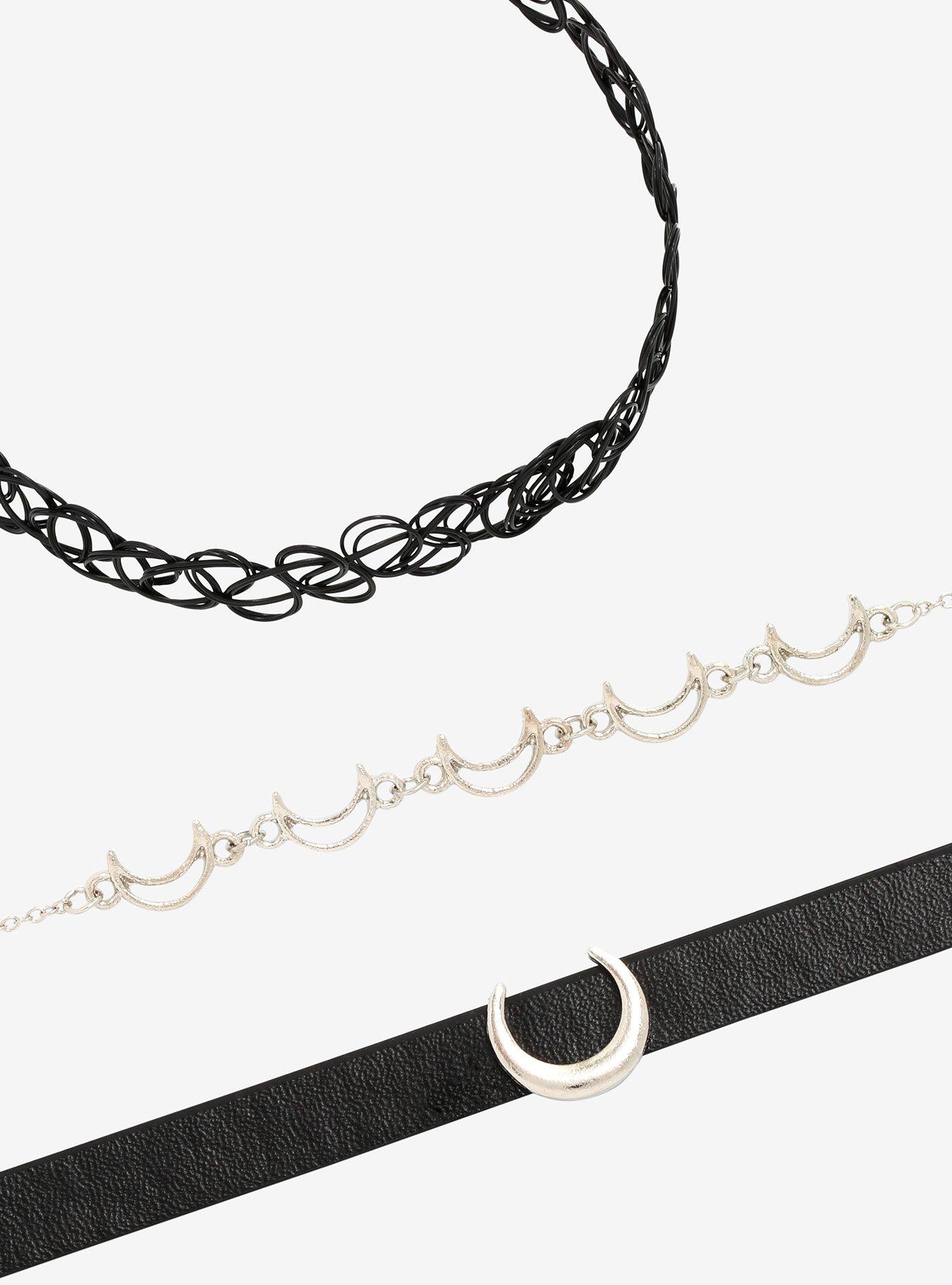 Crescent Moon Choker Set, , alternate