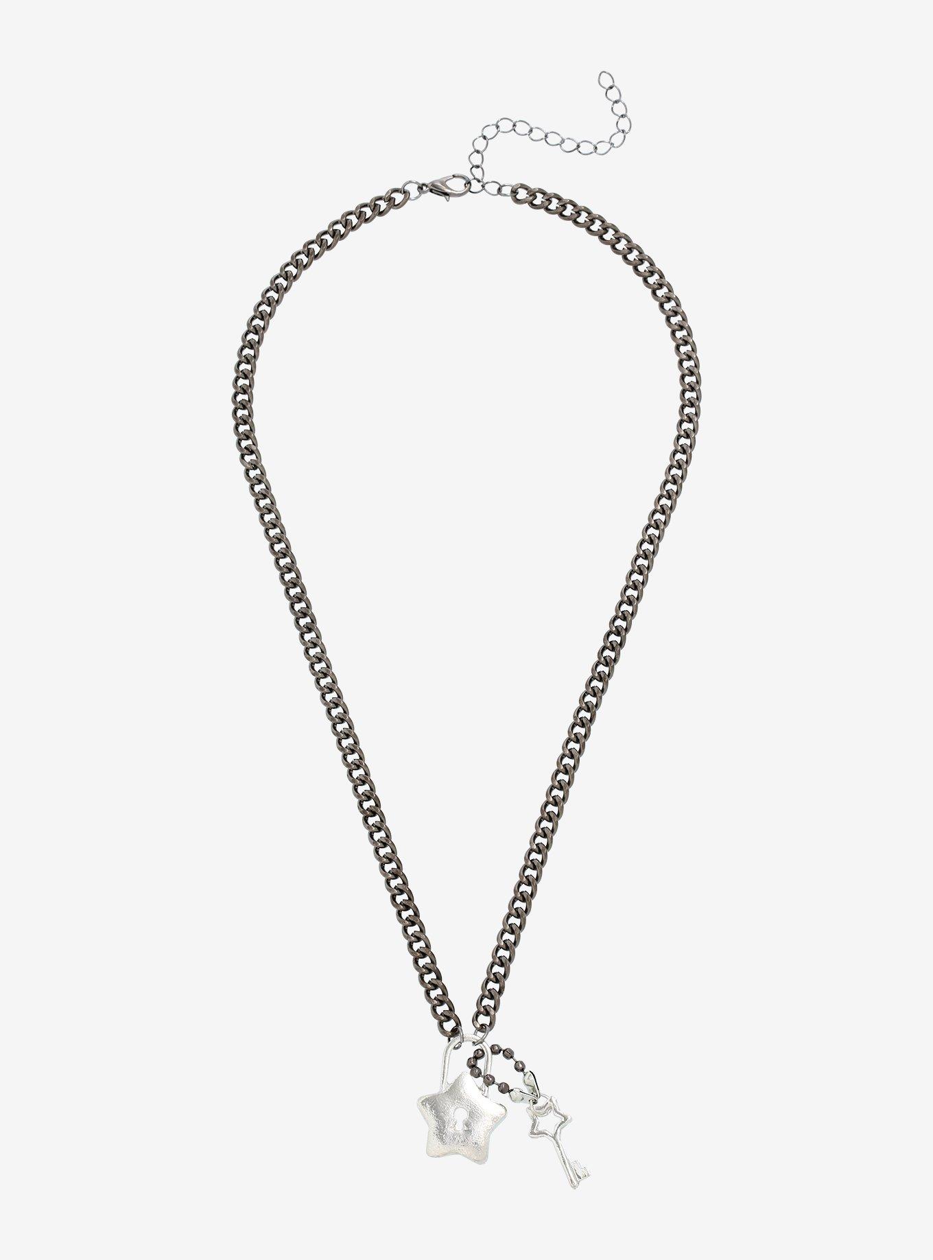 Star Padlock Chain Necklace | Hot Topic