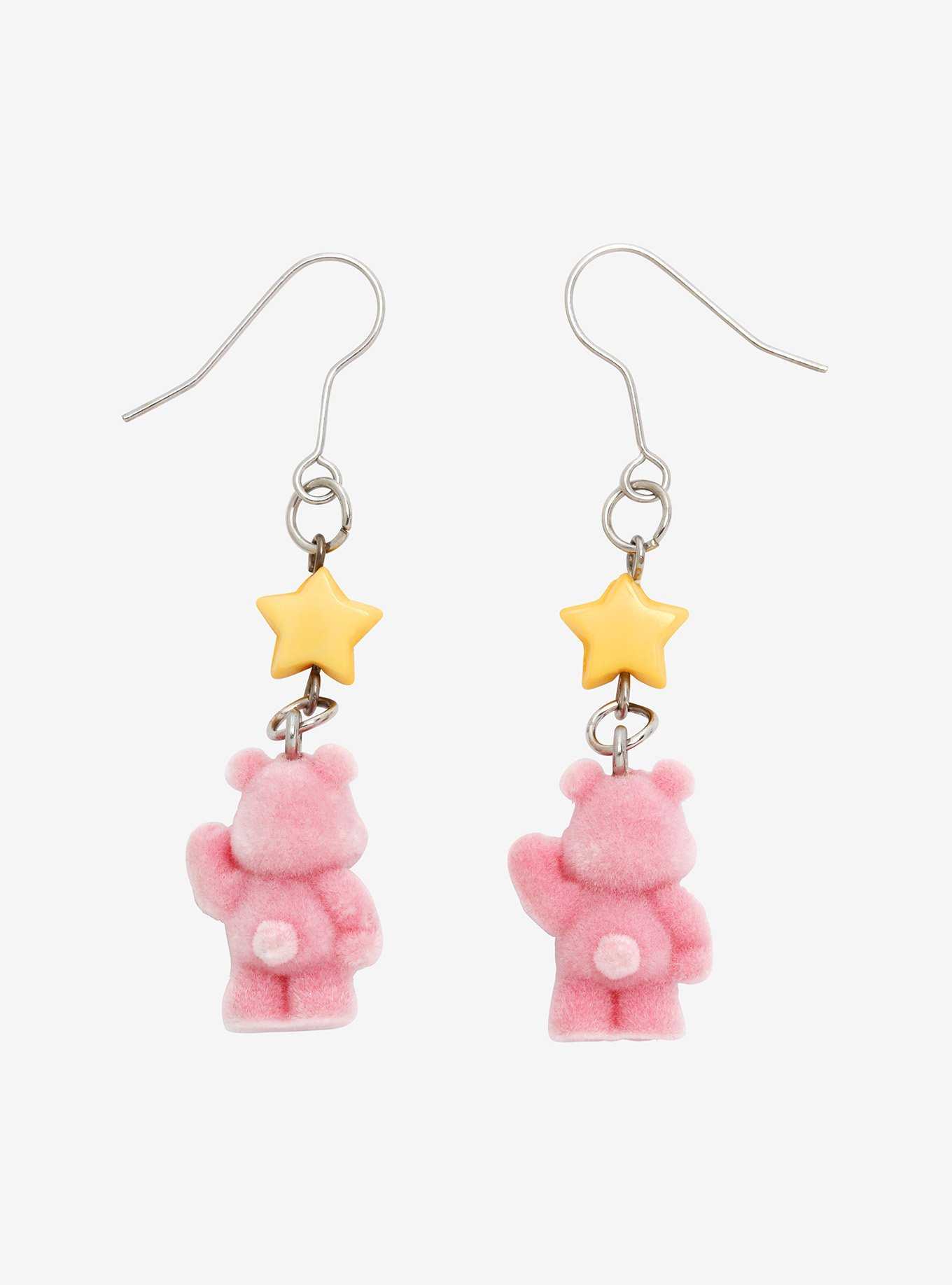 Care Bears Cheer Bear Fuzzy Drop Earrings, , hi-res