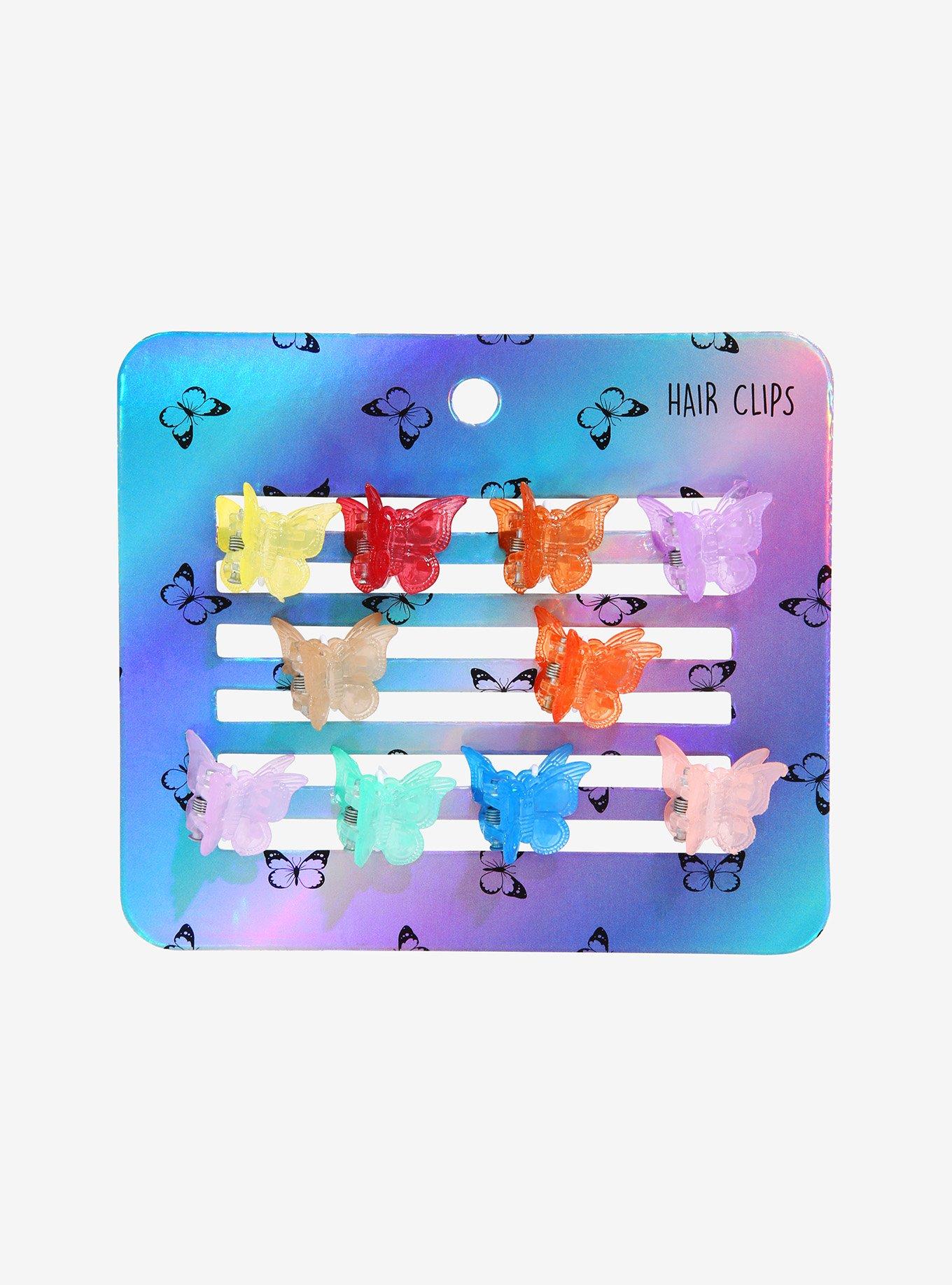 Rainbow Butterfly Clips, , alternate