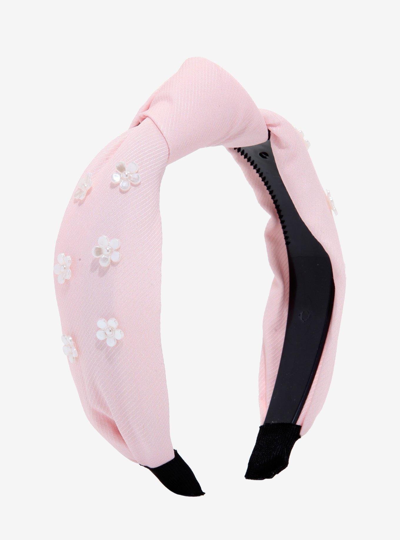 Pink Flower Knot Headband, , alternate