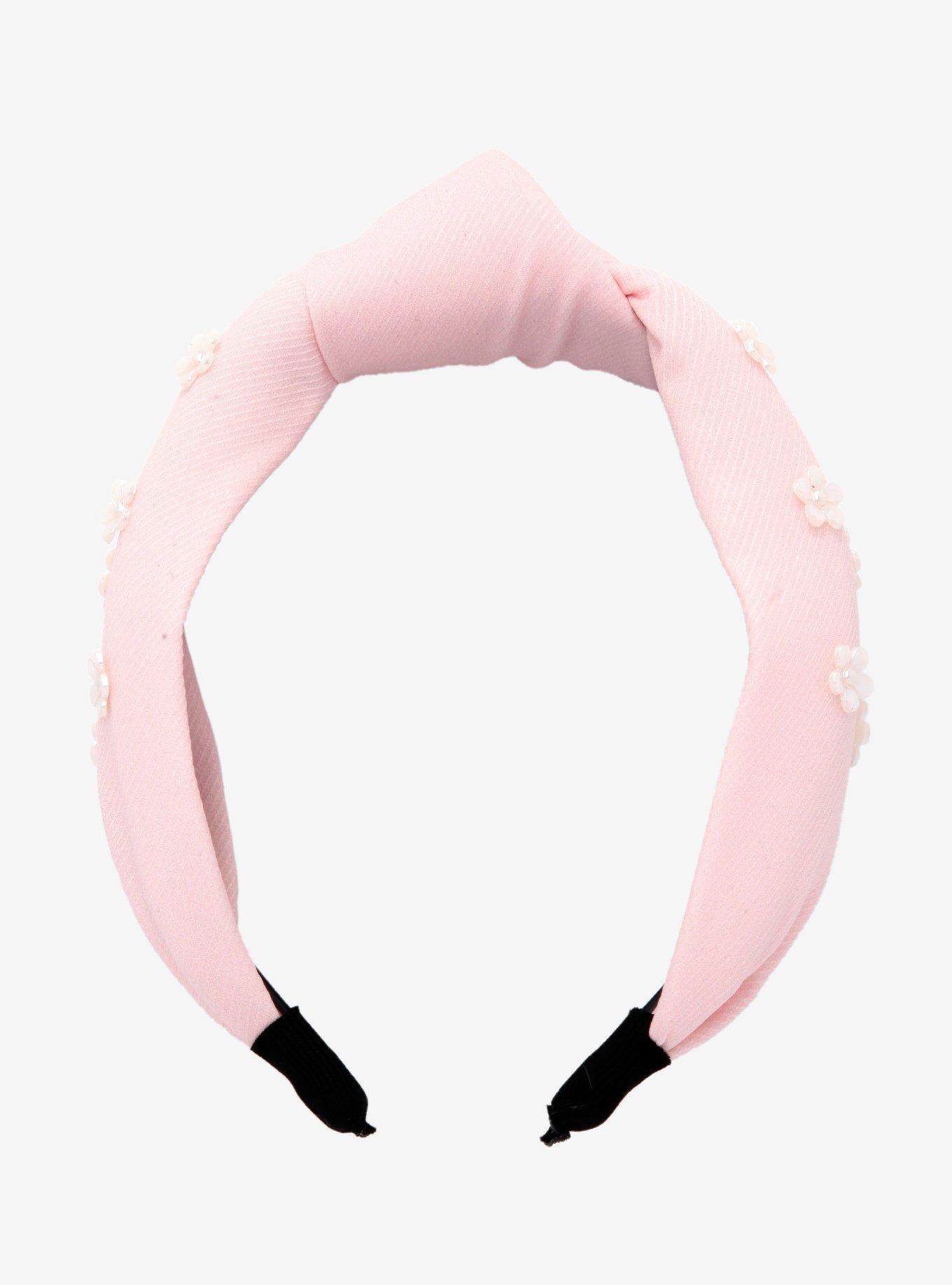 Pink Flower Knot Headband, , alternate