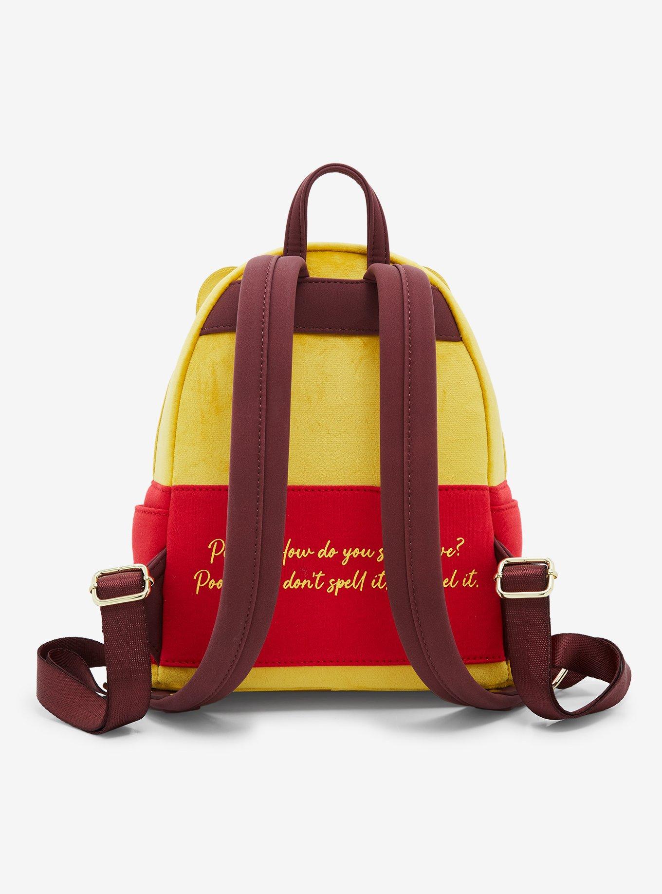 Loungefly Disney Winnie the Pooh Floral Crown Flocked Mini Backpack - BoxLunch Exclusive