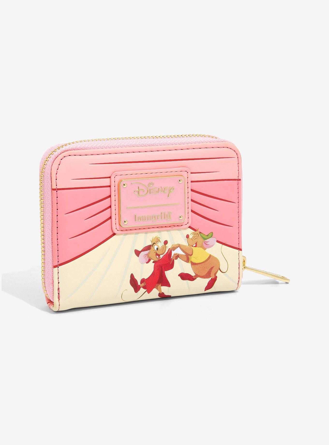 Loungefly Disney Cinderella Pink Dress Dancing Small Zip Wallet, , alternate