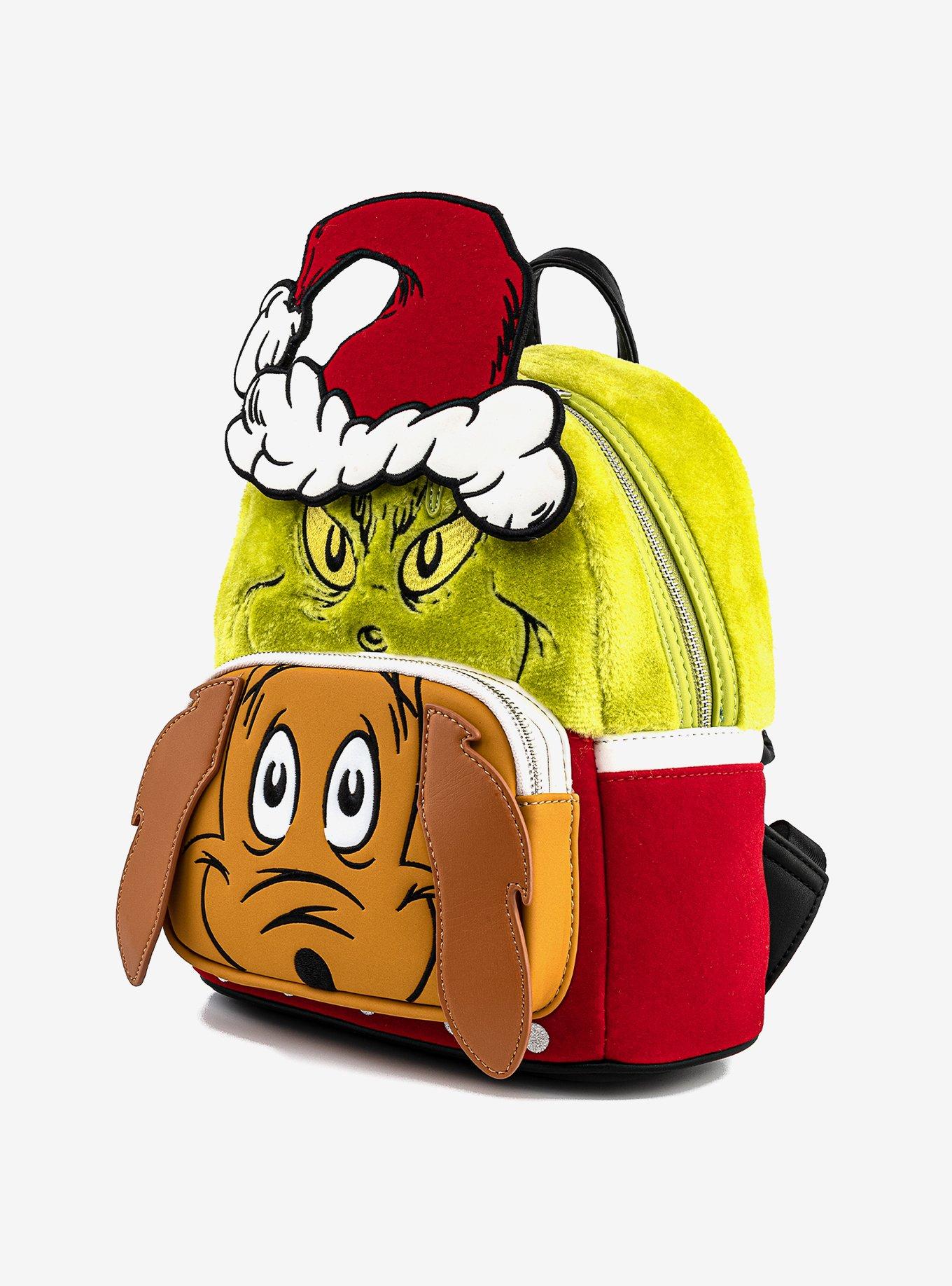 Loungefly Dr. Seuss How the Grinch Stole Christmas Grinch & Max Figural Mini Backpack, , alternate