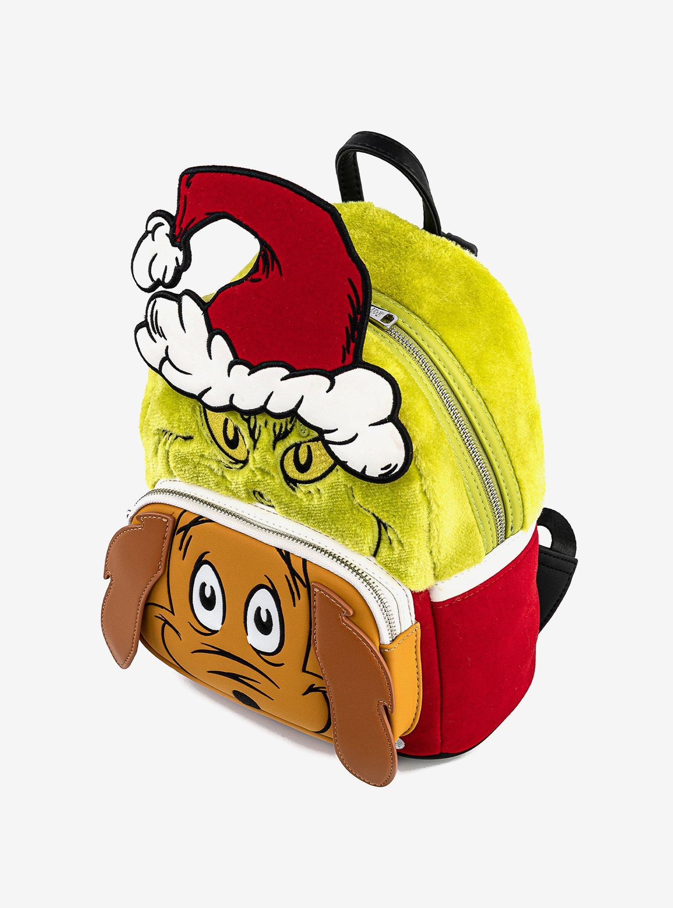 Loungefly Dr. Seuss How the Grinch Stole Christmas Grinch Max Figural Mini Backpack