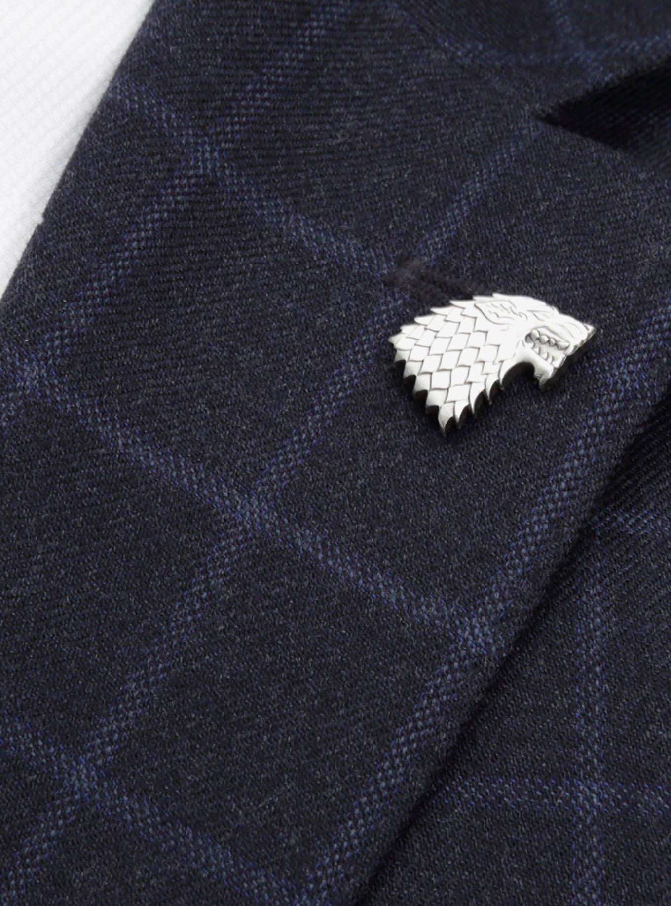 Game of Thrones Stark Direwolf Antiqued Lapel Pin, , alternate